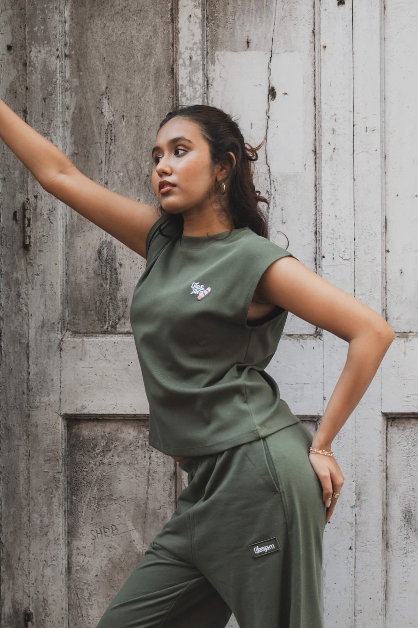 Yoga Girl Box Tank in Soul Green