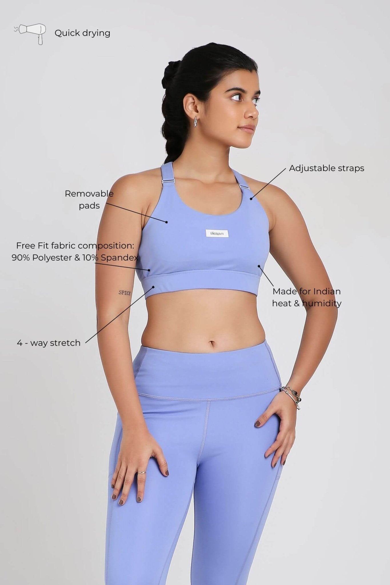 5 Pack: Adjustable Straps Sports Bra - Life & Jam