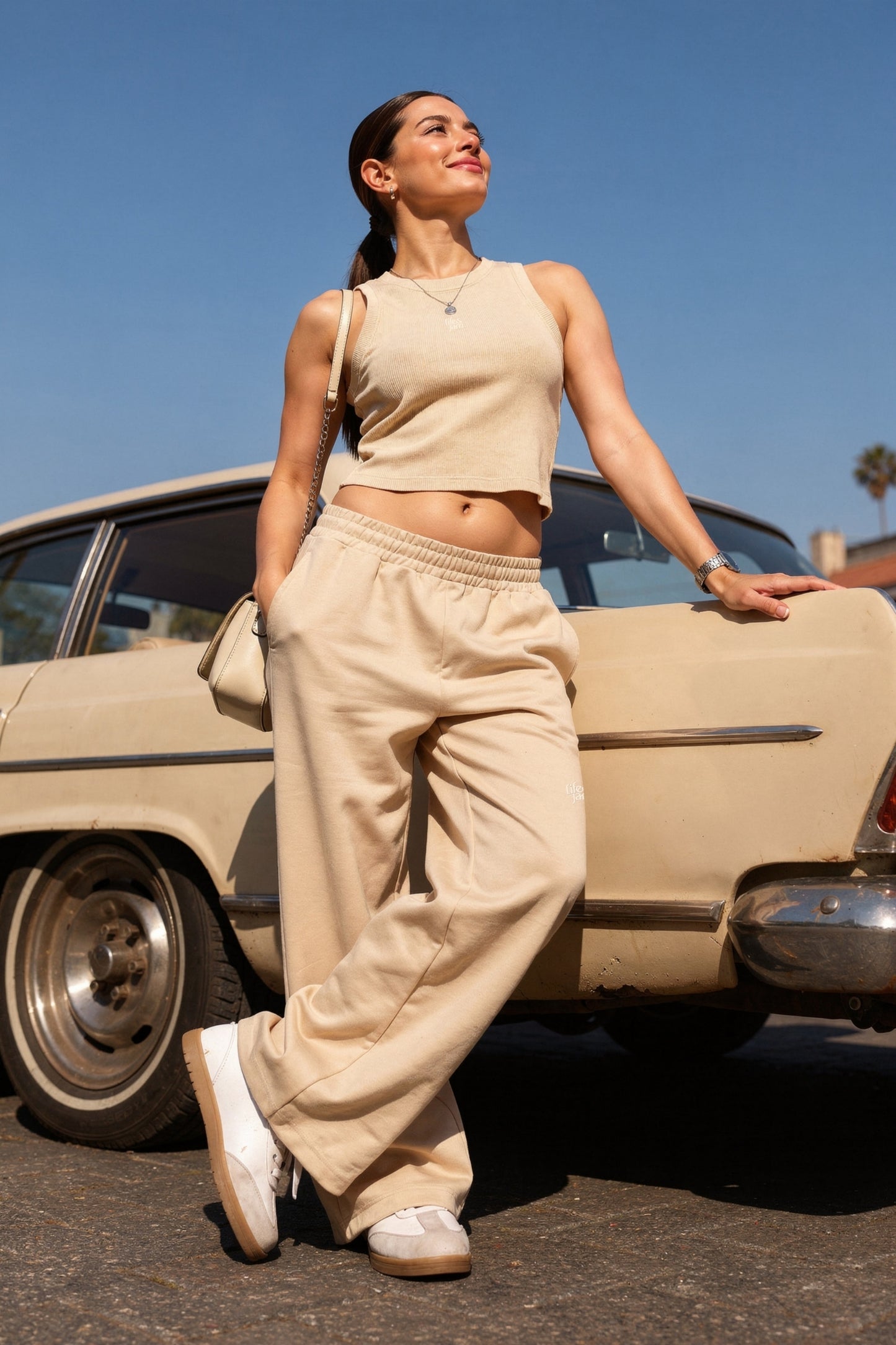 2 Pack: Free Spirit Ribbed Tank In Black & Marshmallow