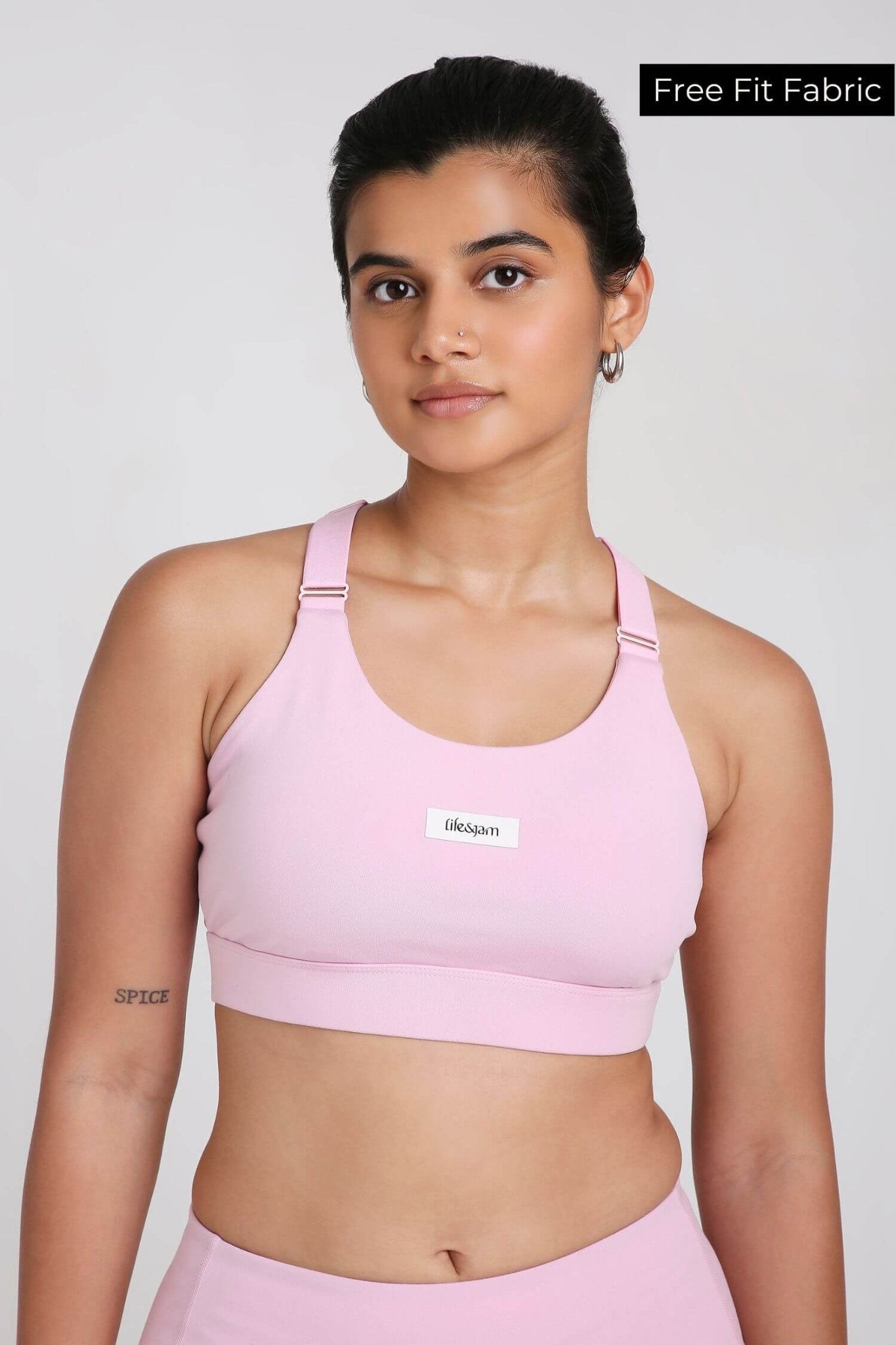 Adjustable Straps Sports Bra in Cotton Candy 2.O - Life & Jam
