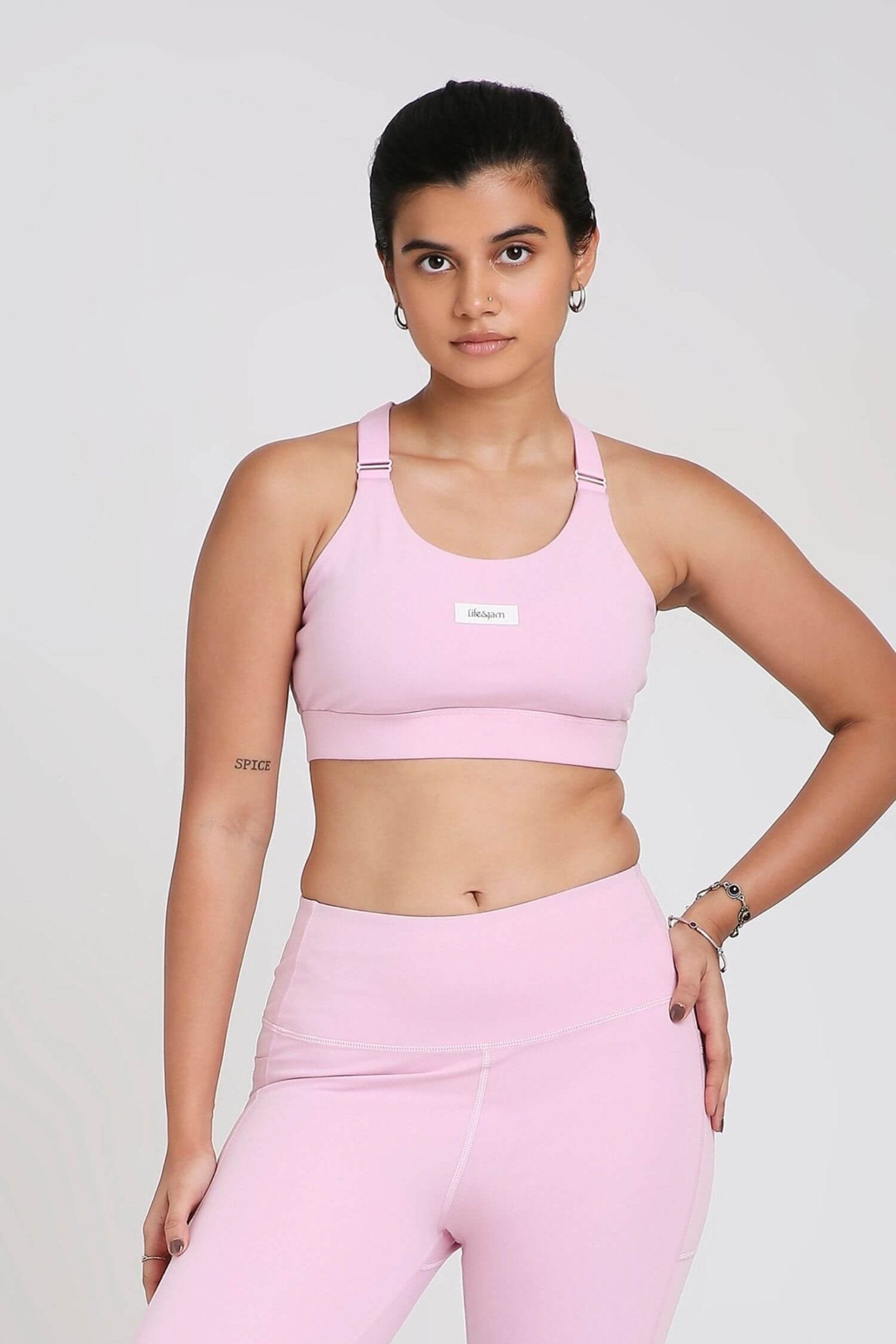 Adjustable Straps Sports Bra in Cotton Candy 2.O - Life & Jam