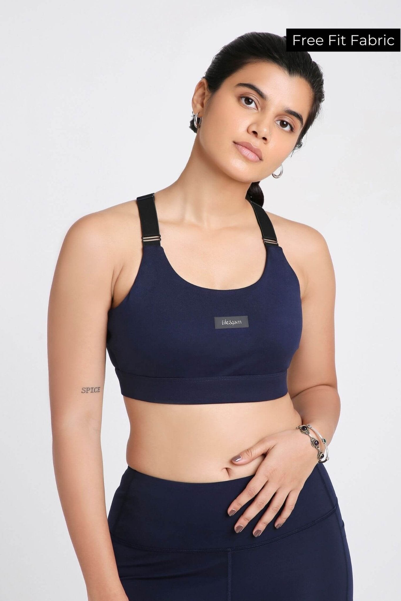Adjustable Straps Sports Bra in Ink 2.O - Life & Jam