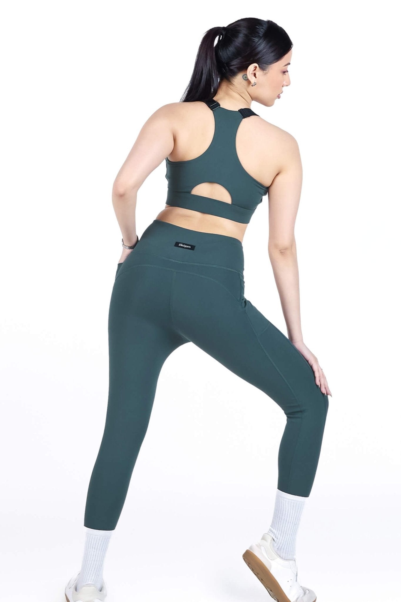 Adjustable Straps Sports Bra in Jungle Green 2.O - Life & Jam