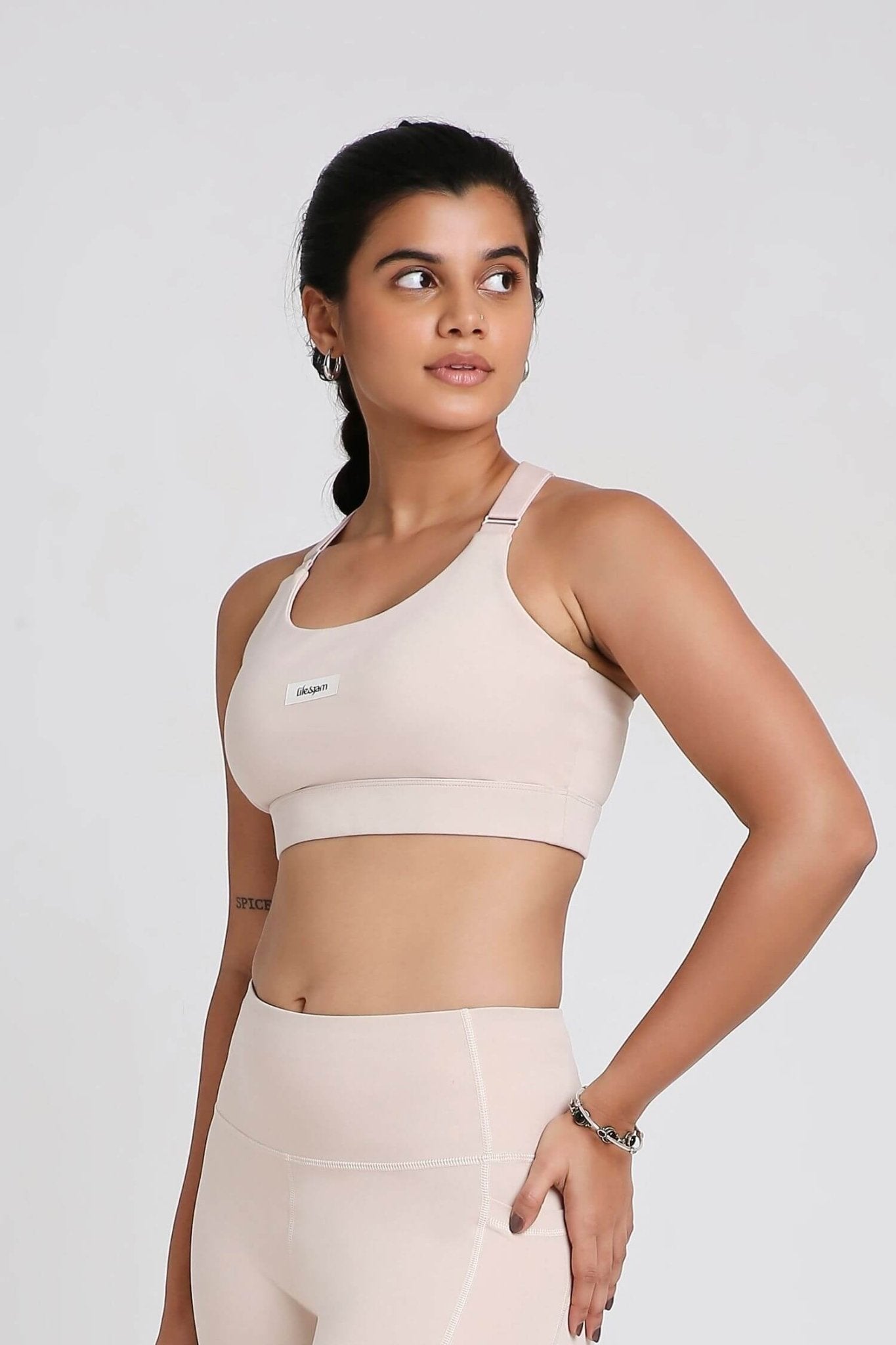 Adjustable Straps Sports Bra in Marshmallow 2.O - Life & Jam