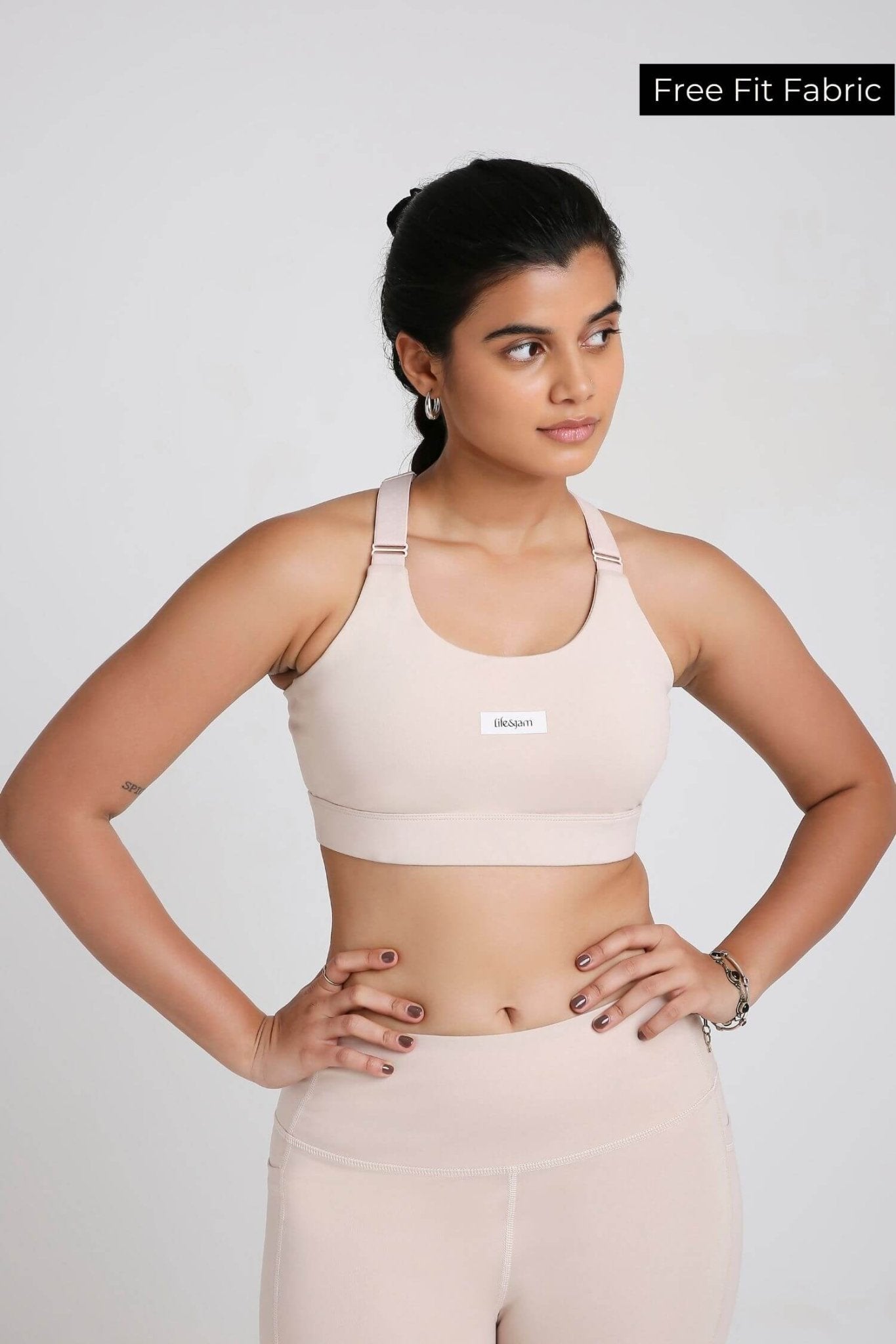 Adjustable Straps Sports Bra in Marshmallow 2.O - Life & Jam