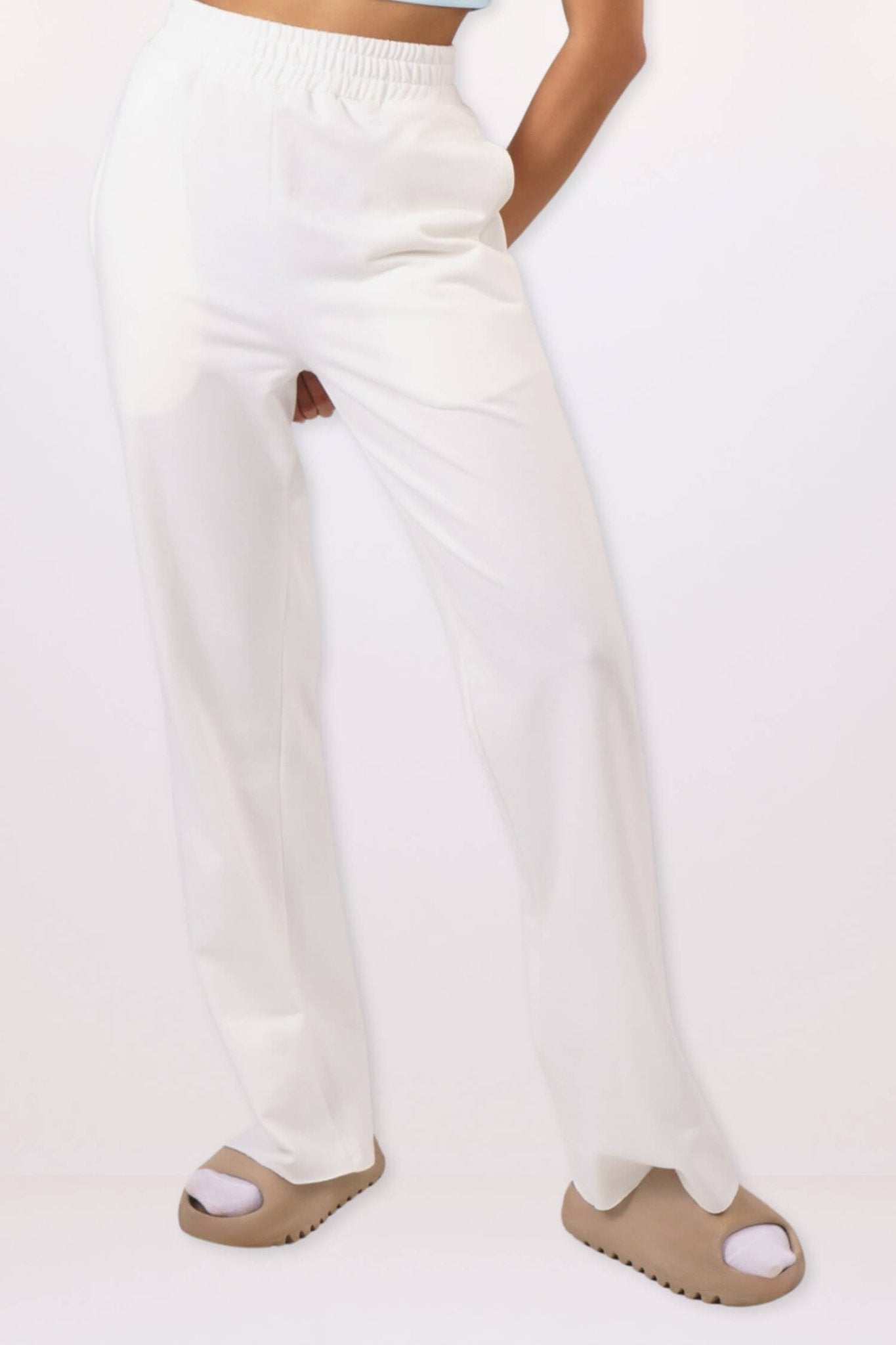 Co - ord Set: Free Spirit Tank & Everyday Lounge Pants in Snow White - Life & Jam