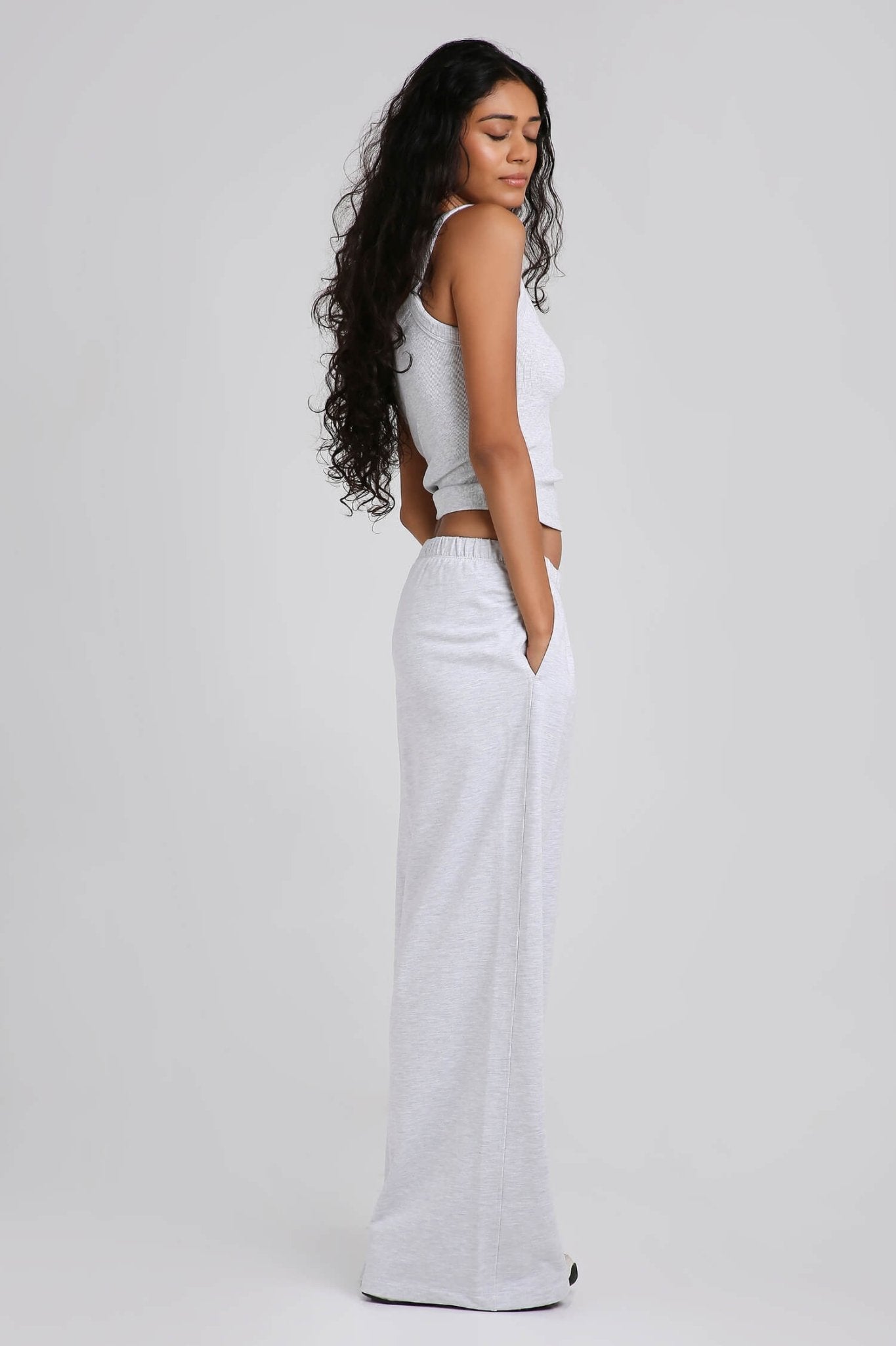 Co - ord Set: Strappy Tank & Loungers in Greystone - Life & Jam