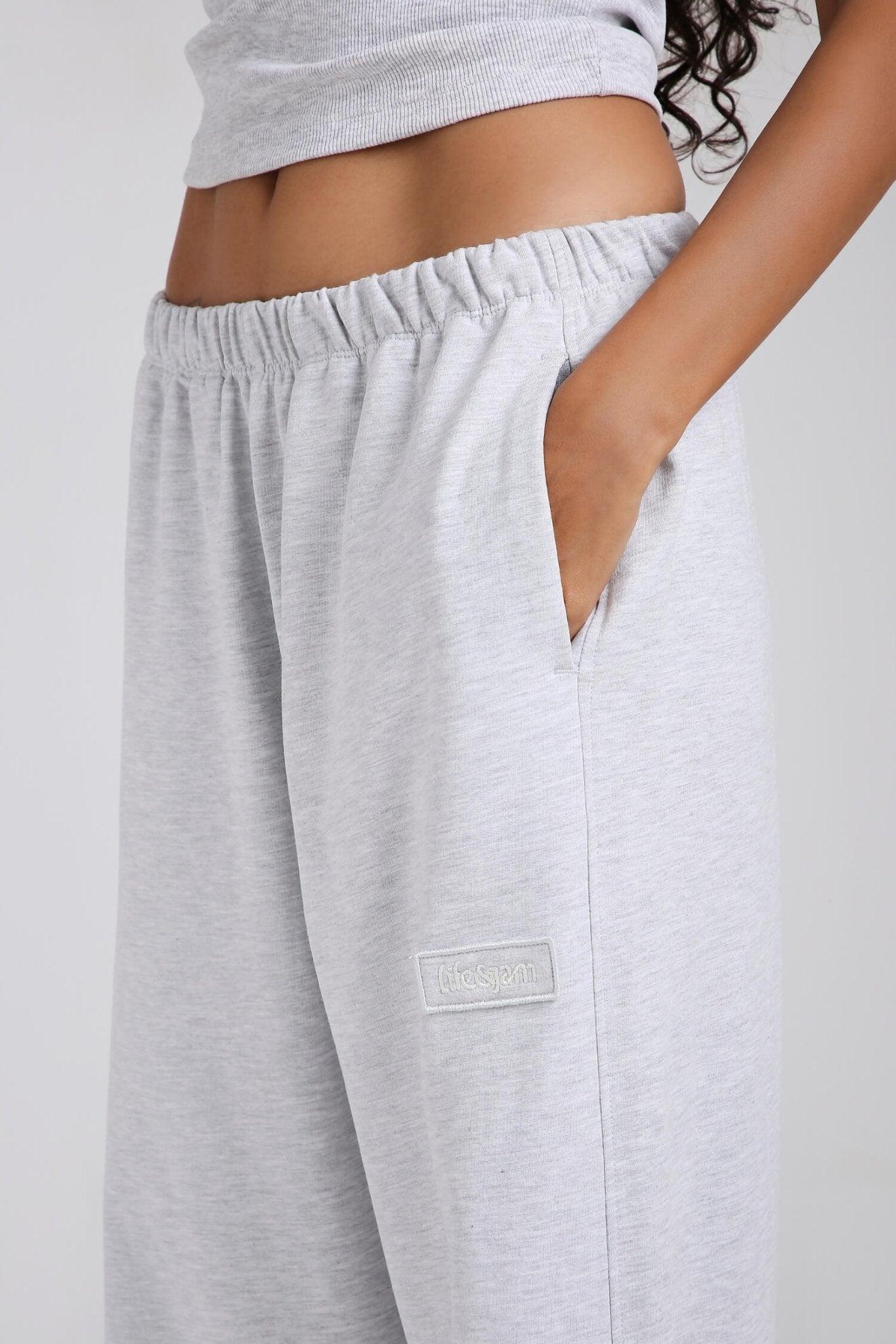 Co - ord Set: Strappy Tank & Loungers in Greystone - Life & Jam