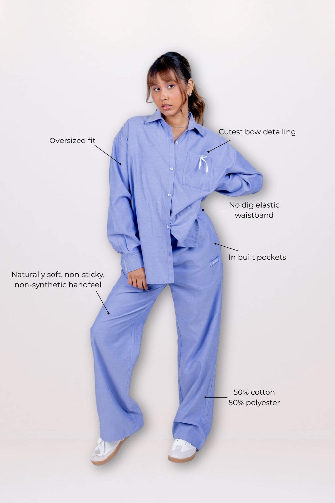 Co - ord Set: Summer Jam Shirt & Pants in Ocean Blue - Life & Jam