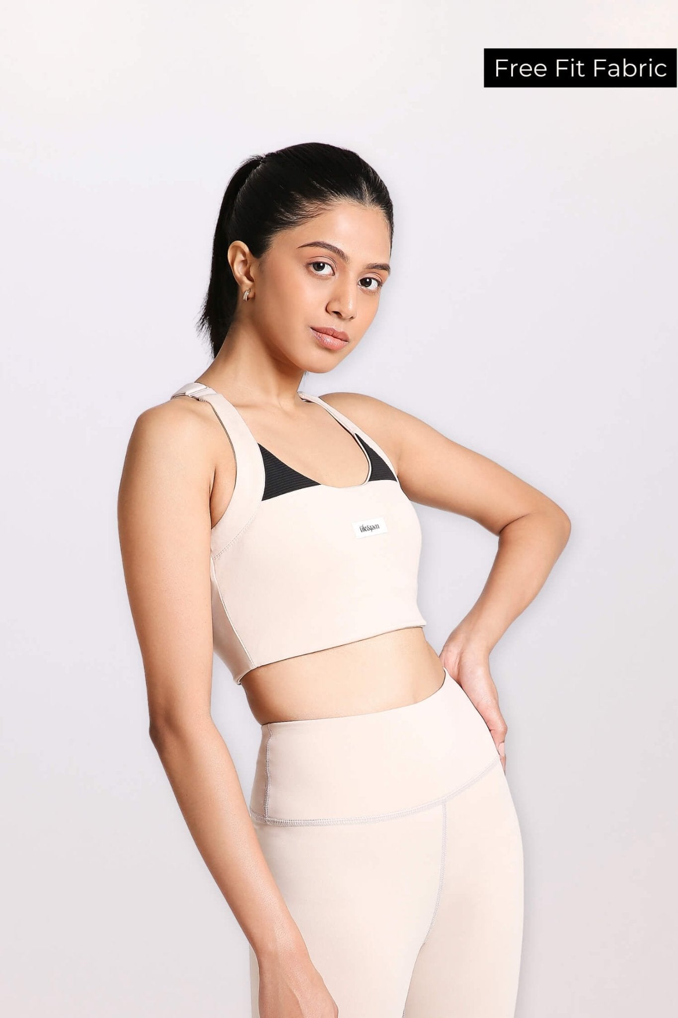 Draw the Line Sports Bra in Marshmallow - Life & Jam
