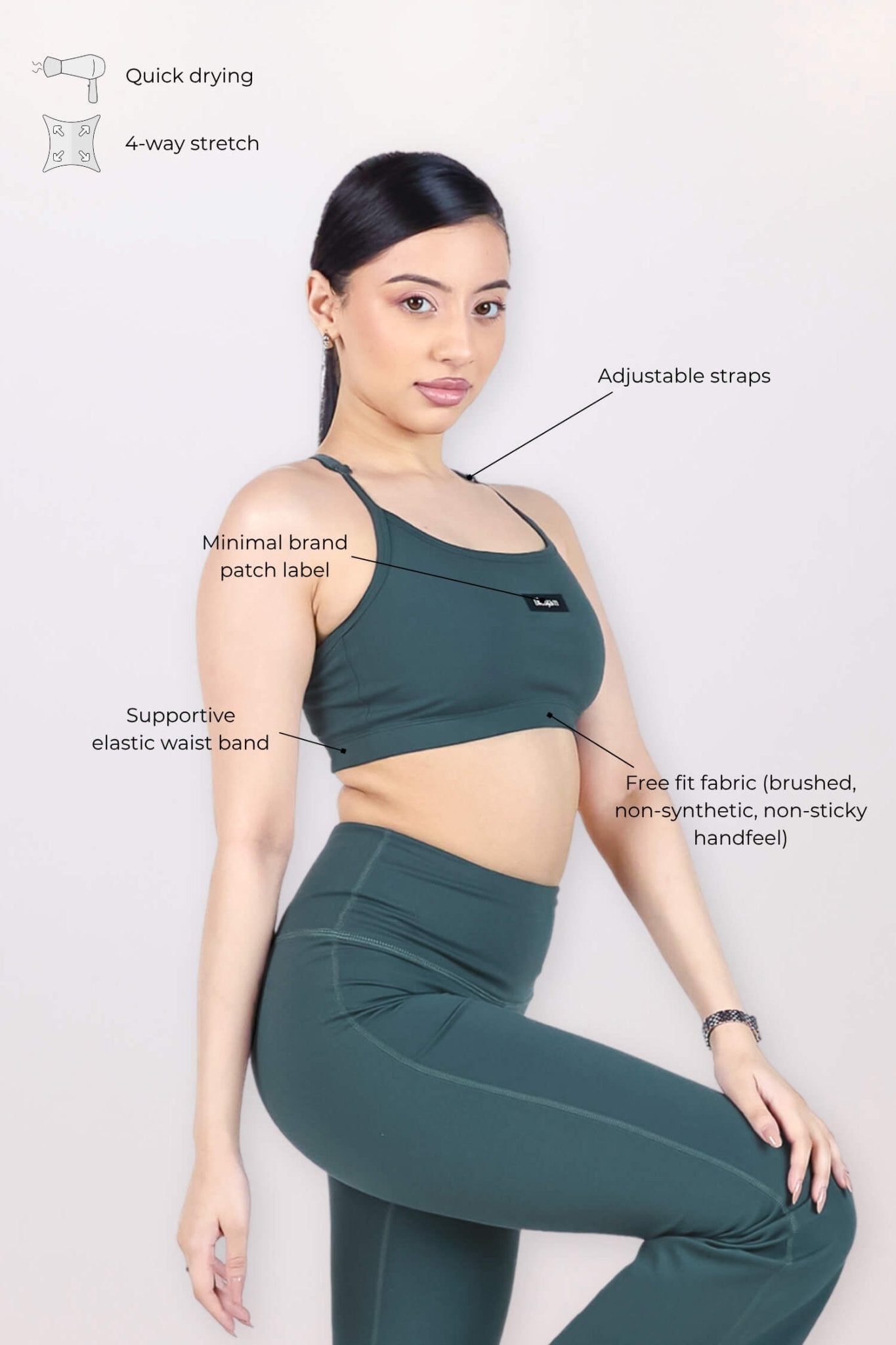 Everyday Bralette in Jungle Green - Life & Jam