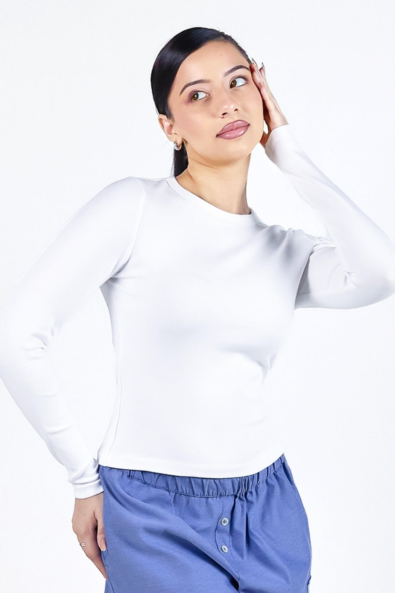 Everyday Long Sleeves Tee in Snow White - Life & Jam