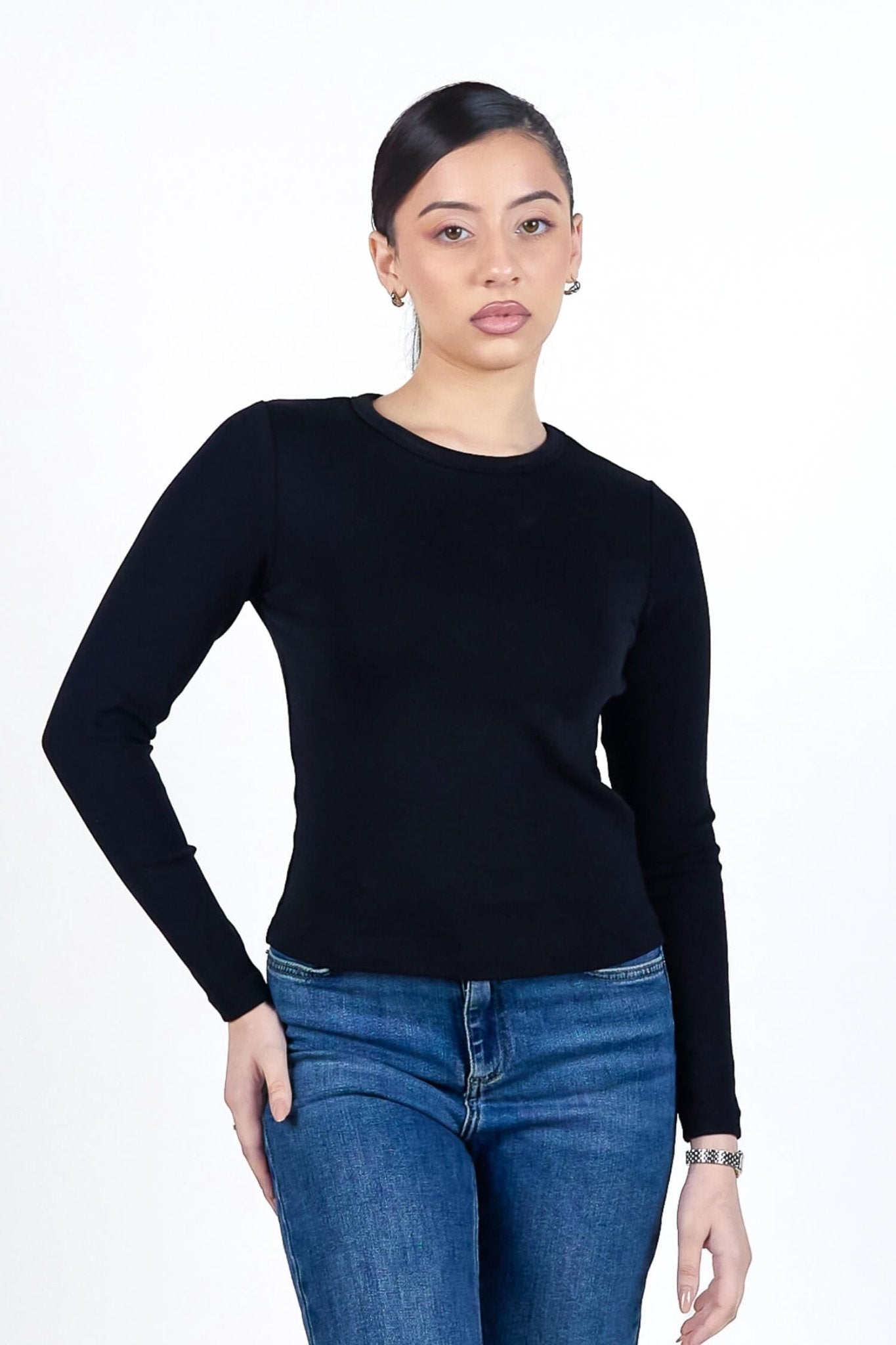 Everyday Long Sleeves Tee in True Black - Life & Jam