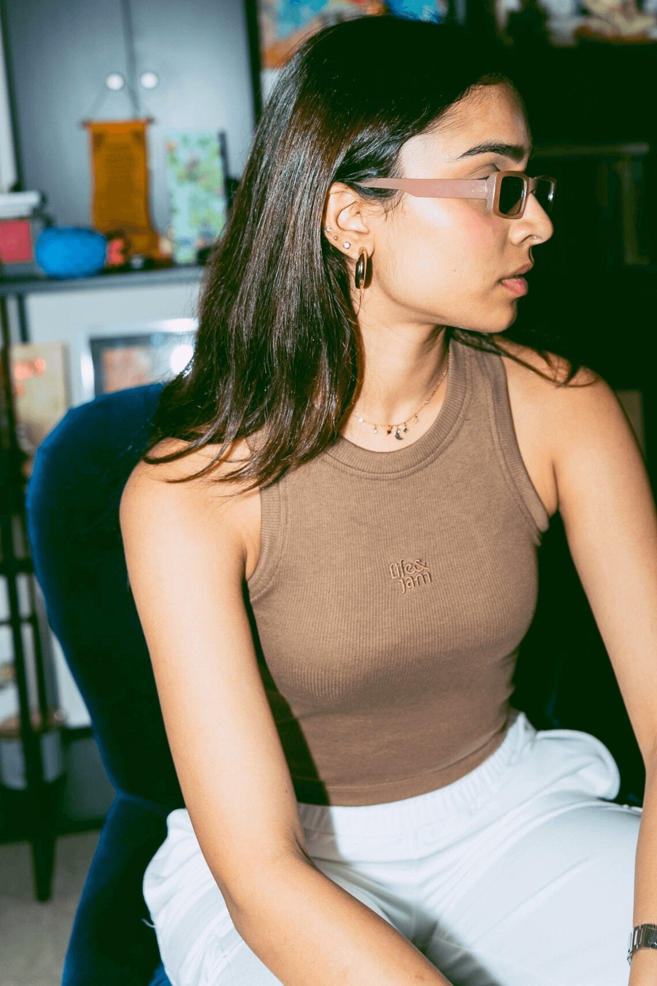 Free Spirit Ribbed Tank In Mountain Tan - Life & Jam