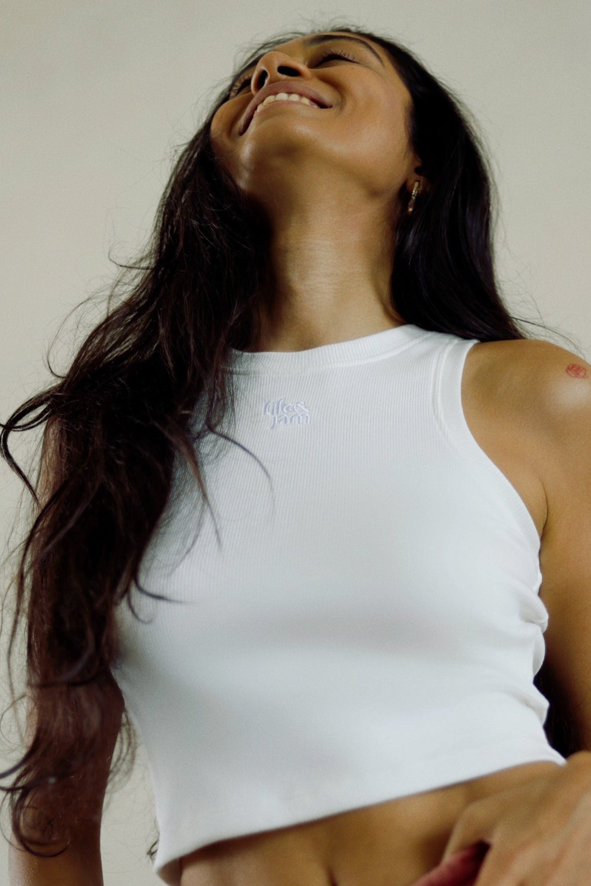 Free Spirit Ribbed Tank In Snow White - Life & Jam