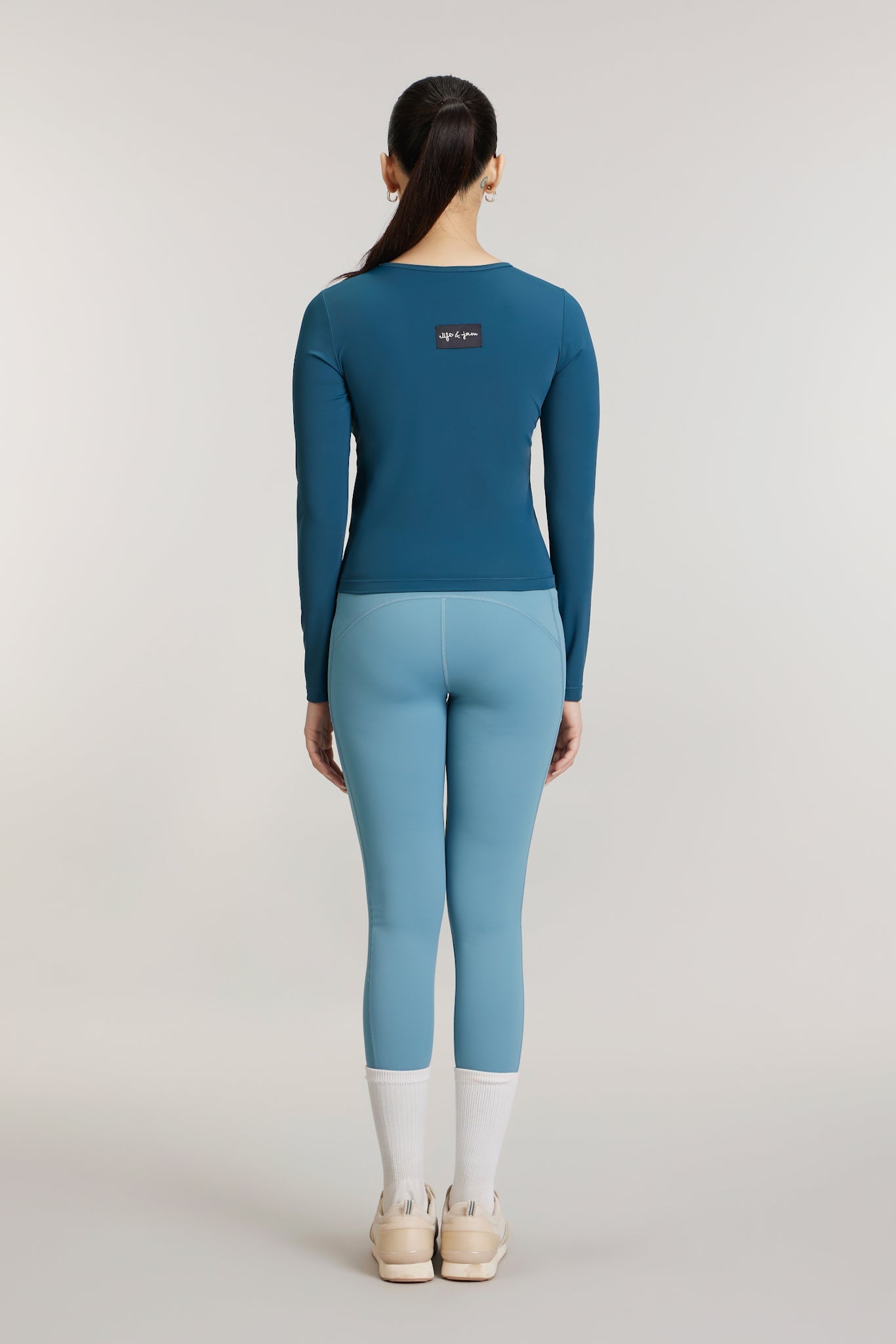 Full Sleeves Quick - Dry Gym Tee in Steely Teal - Life & Jam