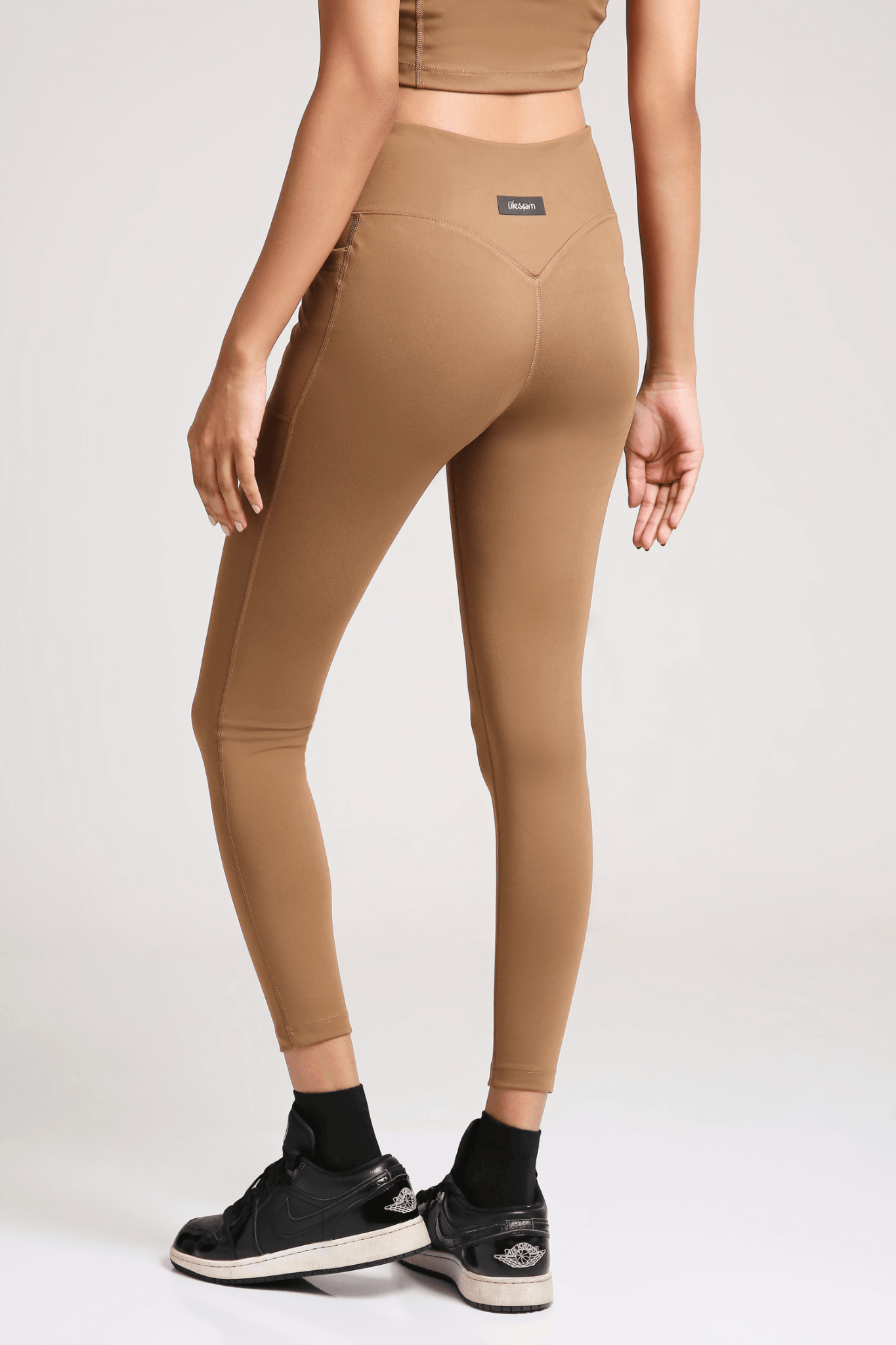 Good Girl Code Crossover Leggings in Mountain Tan - Life & Jam