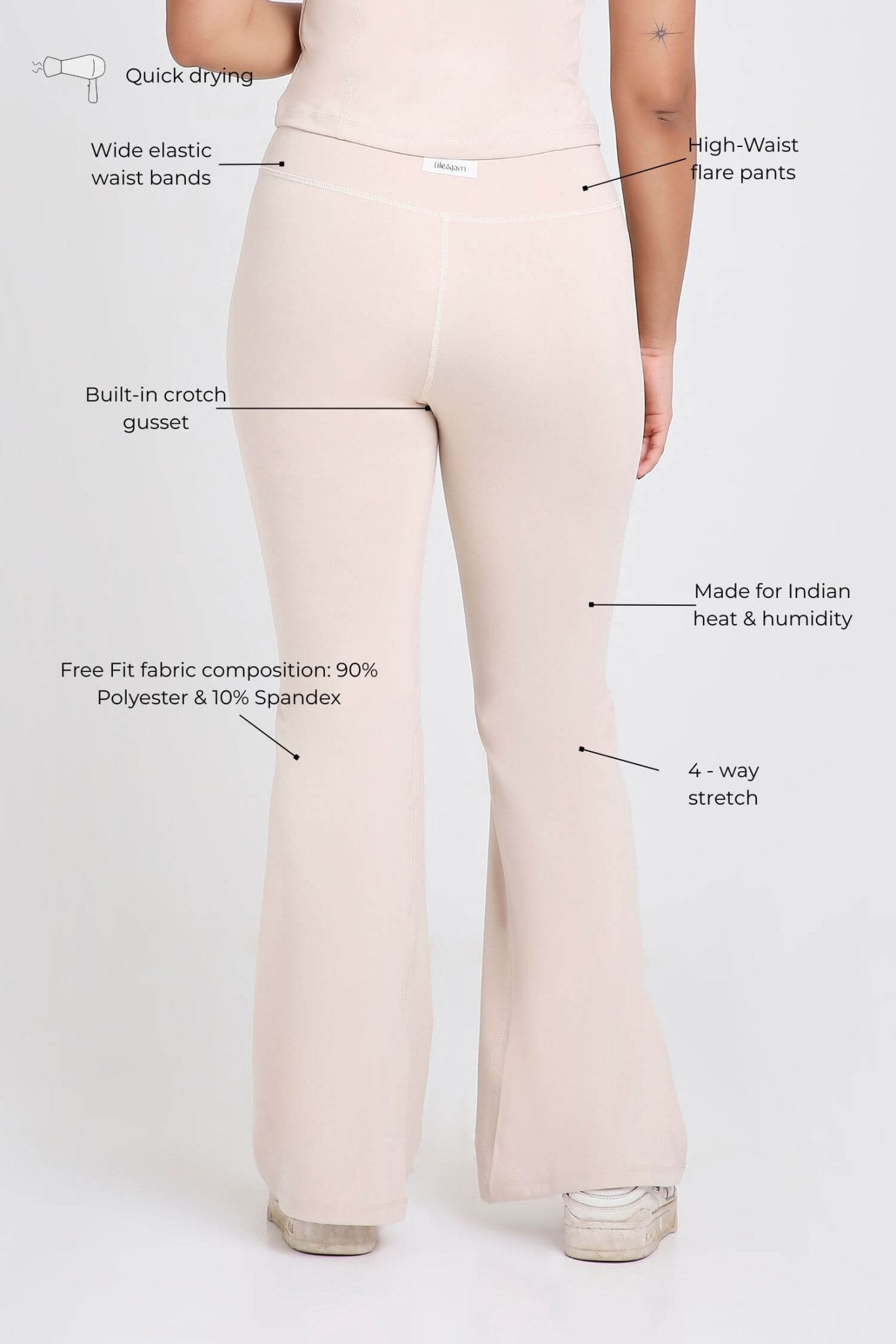 Good Girl Code Flare Pants in Marshmallow - Life & Jam