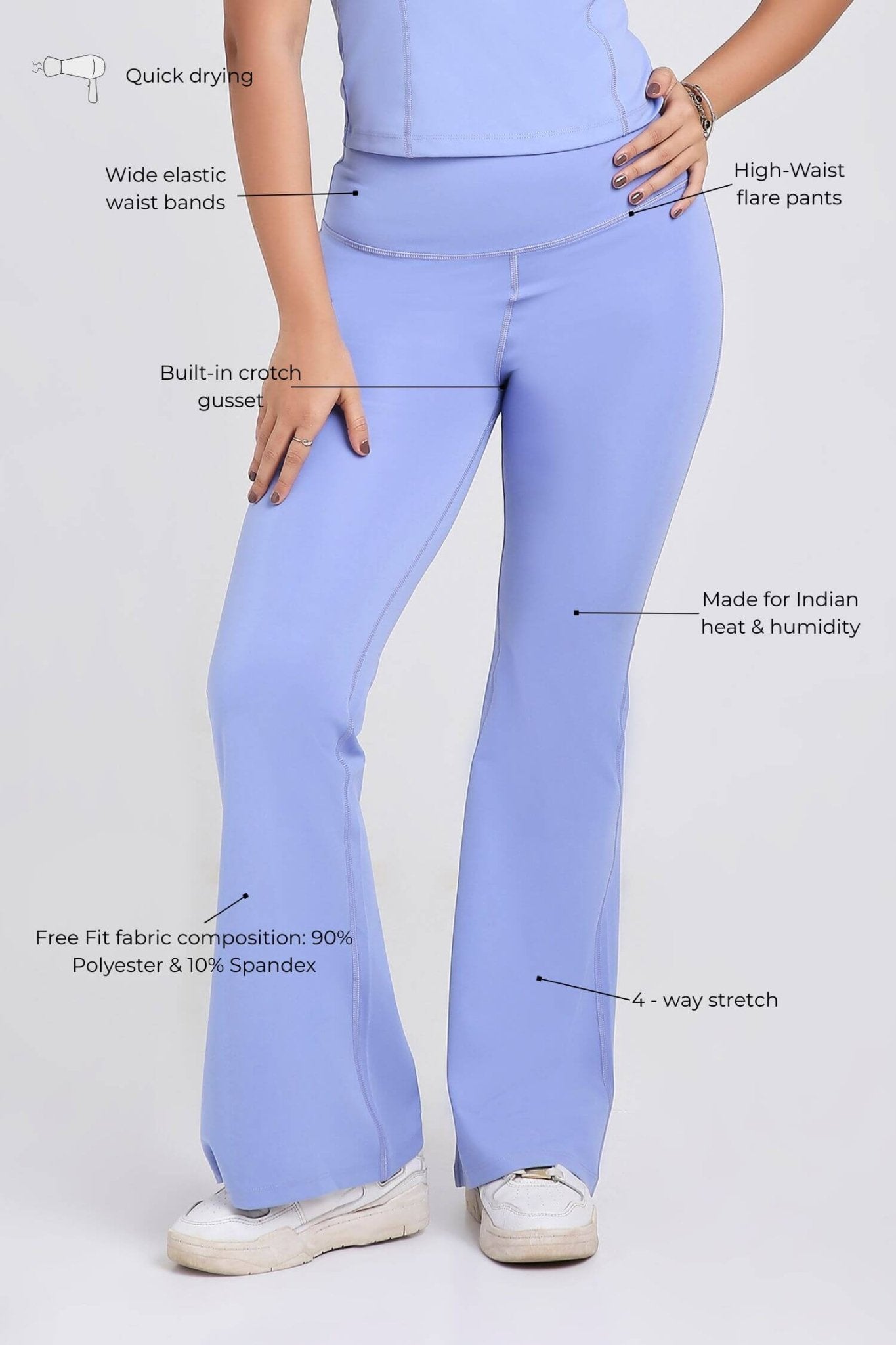 Good Girl Code Flare Pants in Ocean Pop - Life & Jam