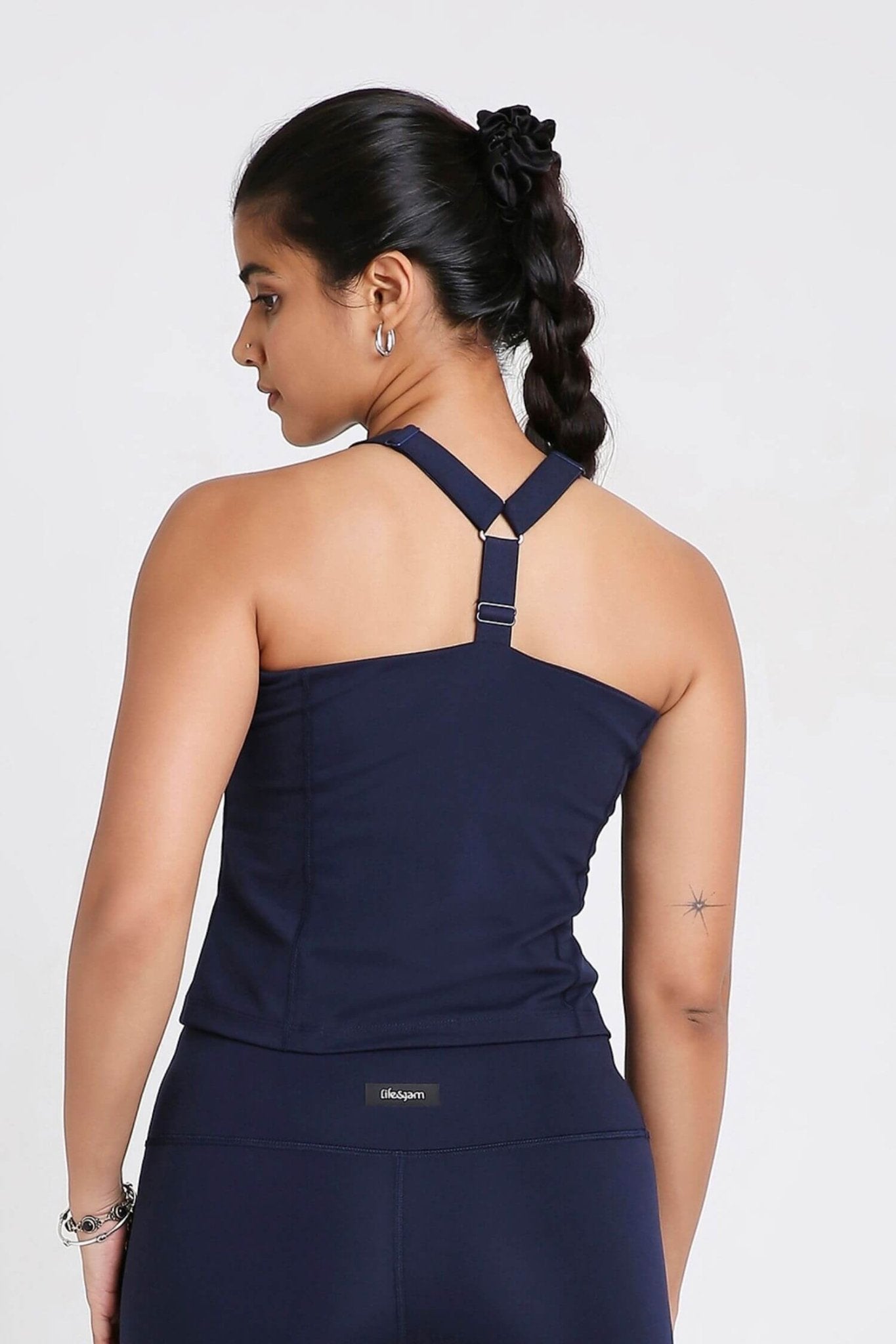 Good Girl Code Longline Sports Bra in Ink - Life & Jam