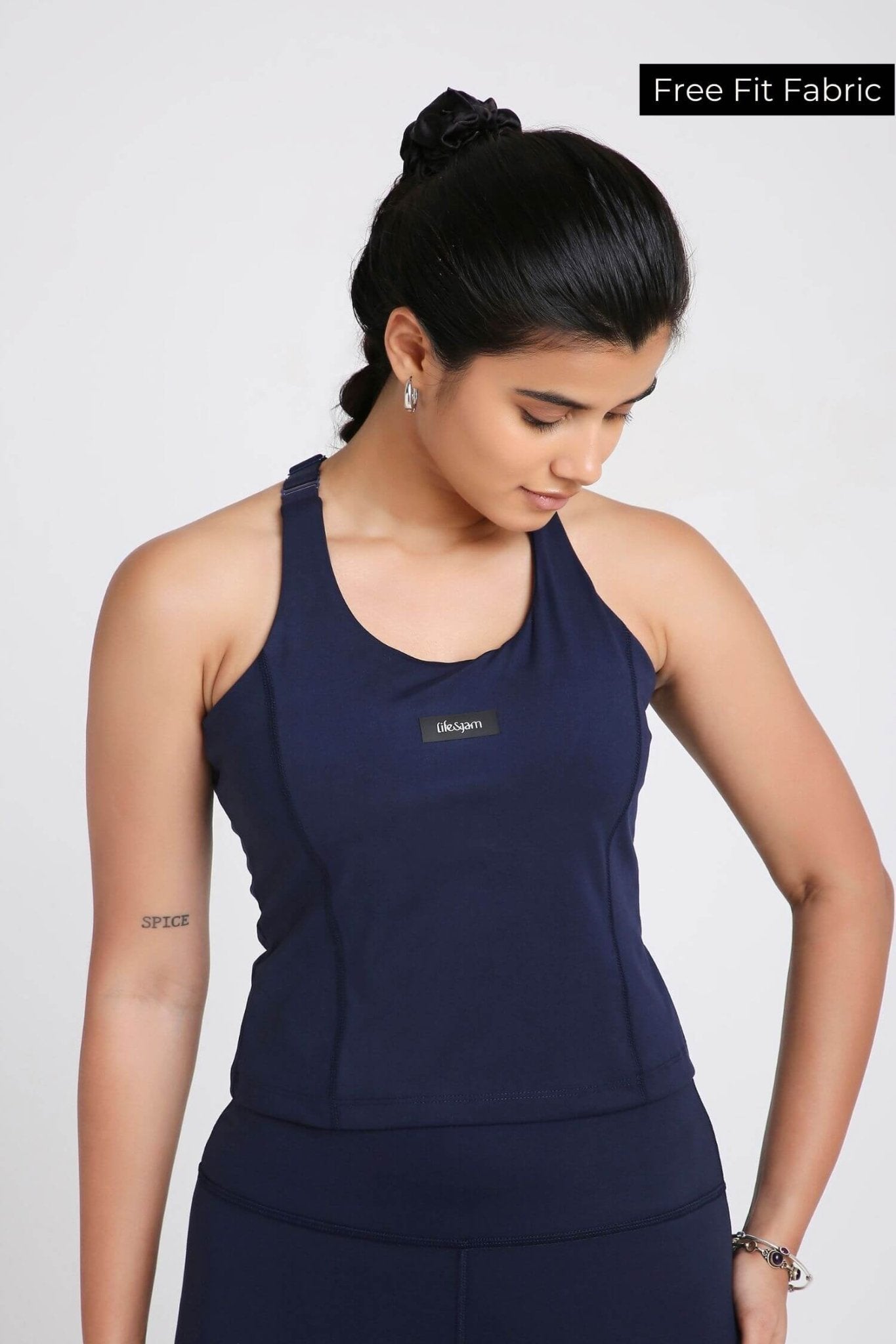 Good Girl Code Longline Sports Bra in Ink - Life & Jam