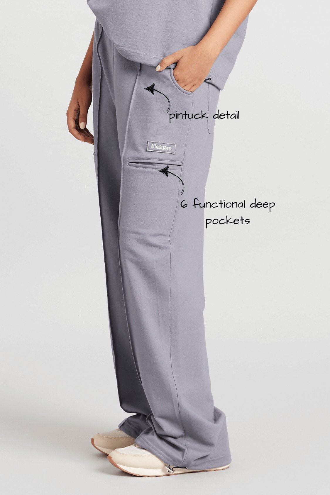 Hybrid Pants in Grey - Life & Jam
