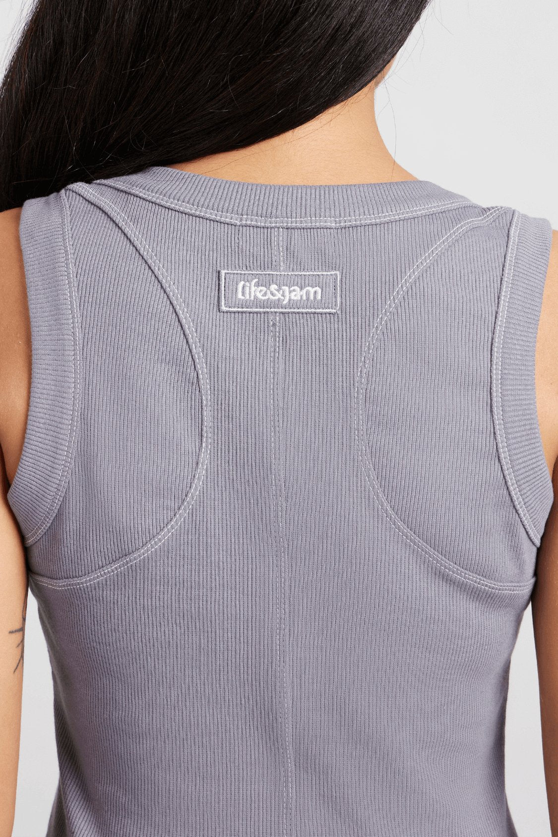 Hybrid Tank in Grey - Life & Jam