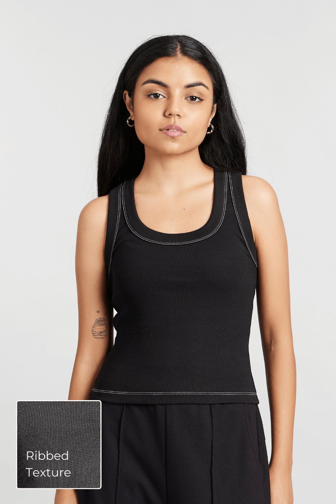 Hybrid Tank in True Black - Life & Jam