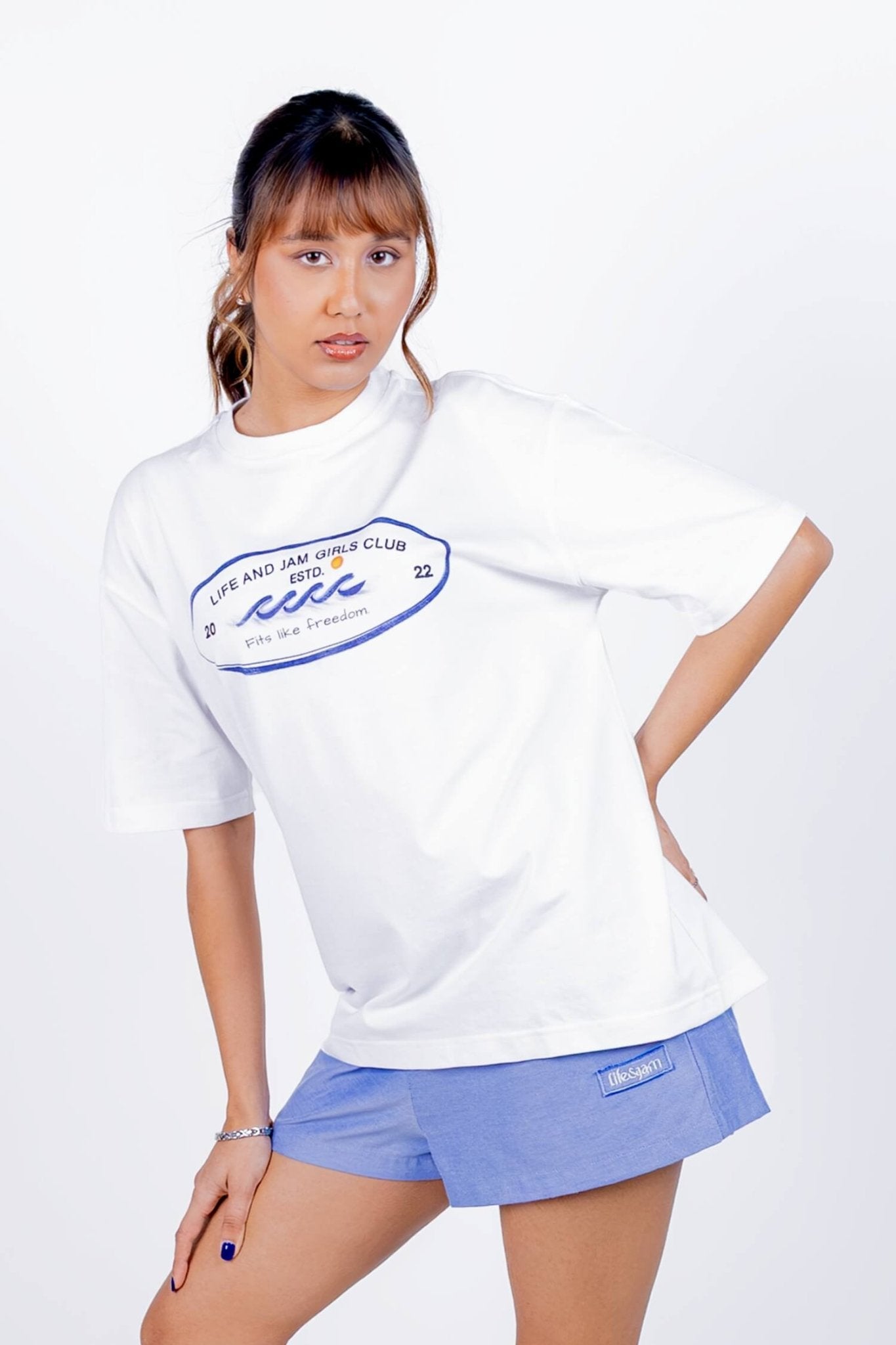 Life & Jam Girls Club Oversized Tee - Life & Jam