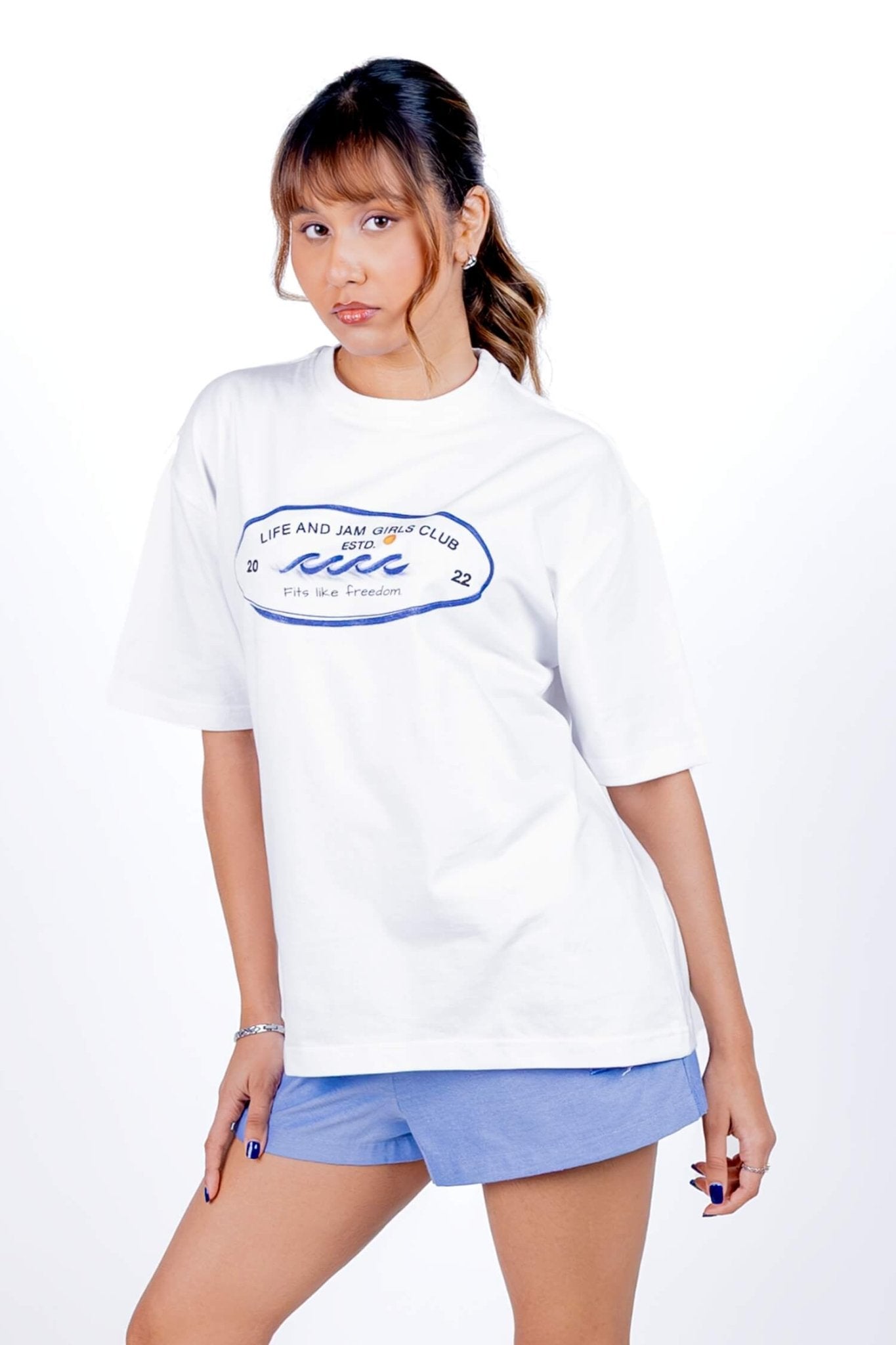 Life & Jam Girls Club Oversized Tee - Life & Jam