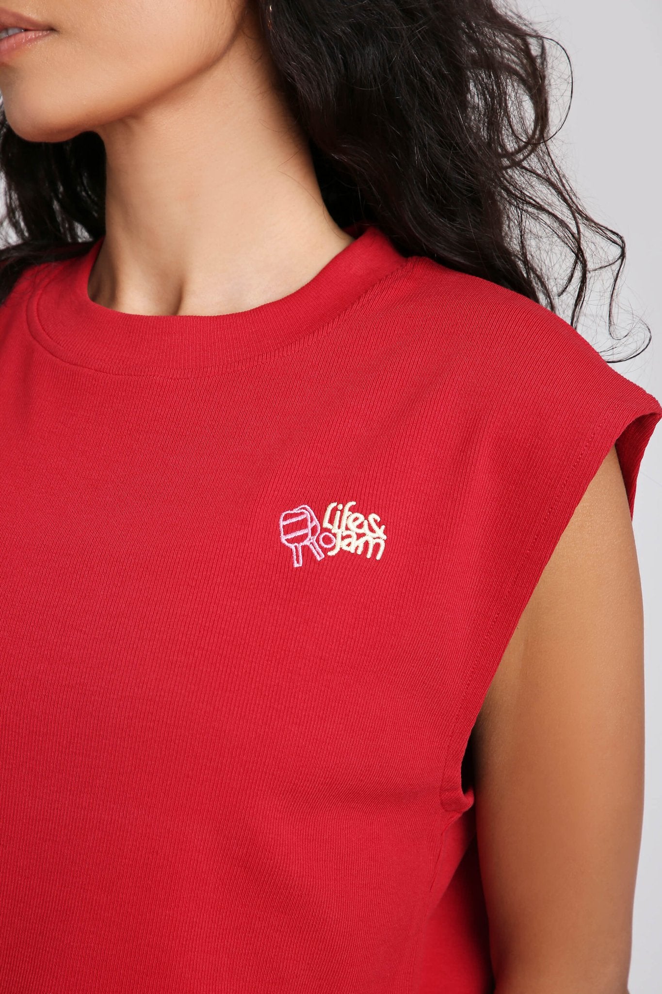 PIckleball Box Tank in Cherry Red - Life & Jam