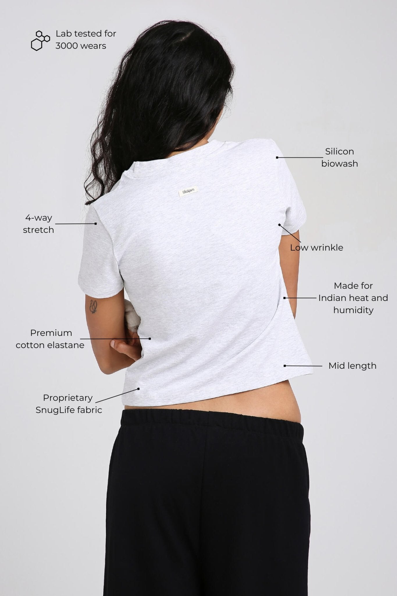 Relaxed Tee in Greystone - Life & Jam
