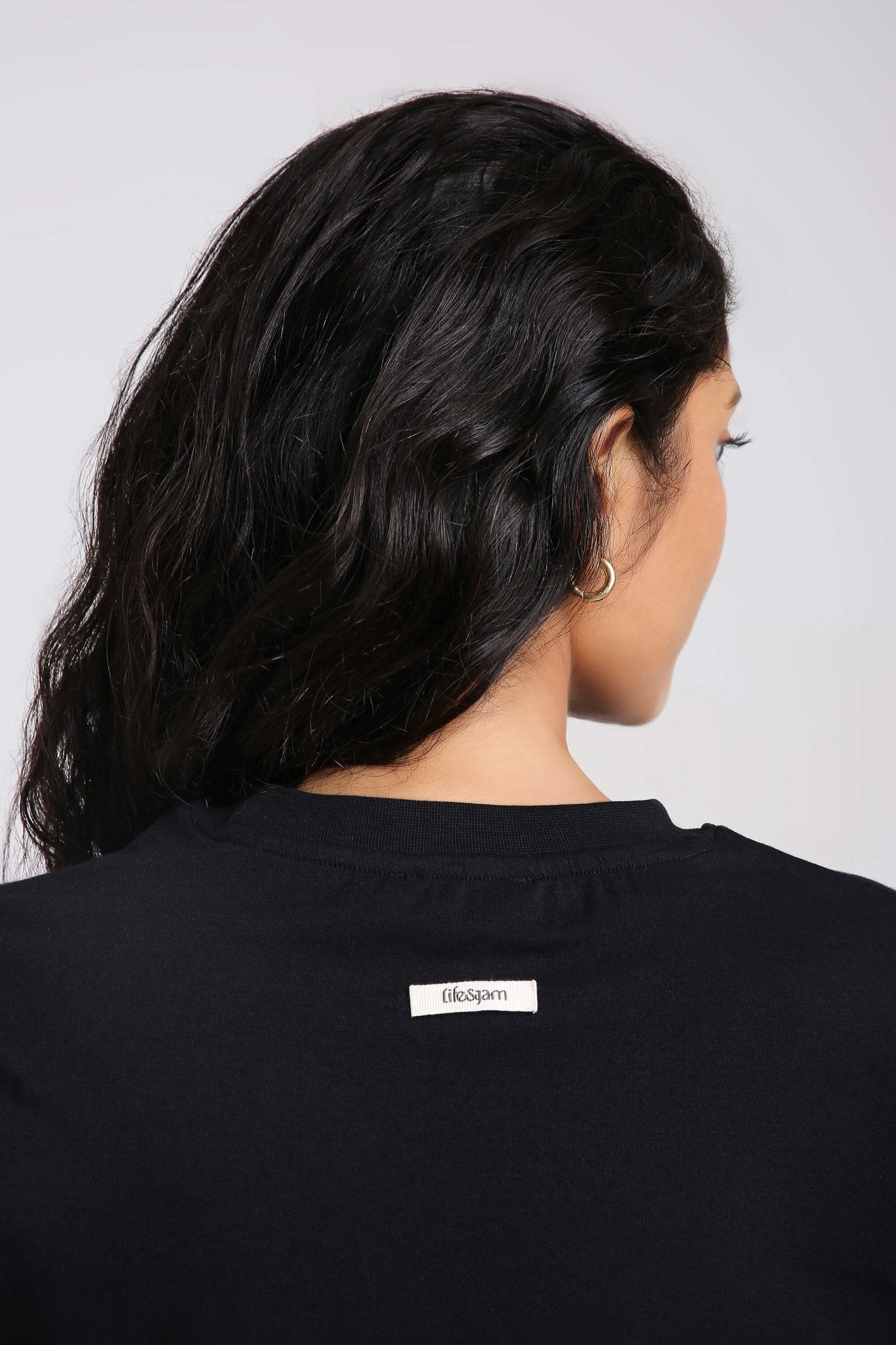 Relaxed Tee in True Black - Life & Jam