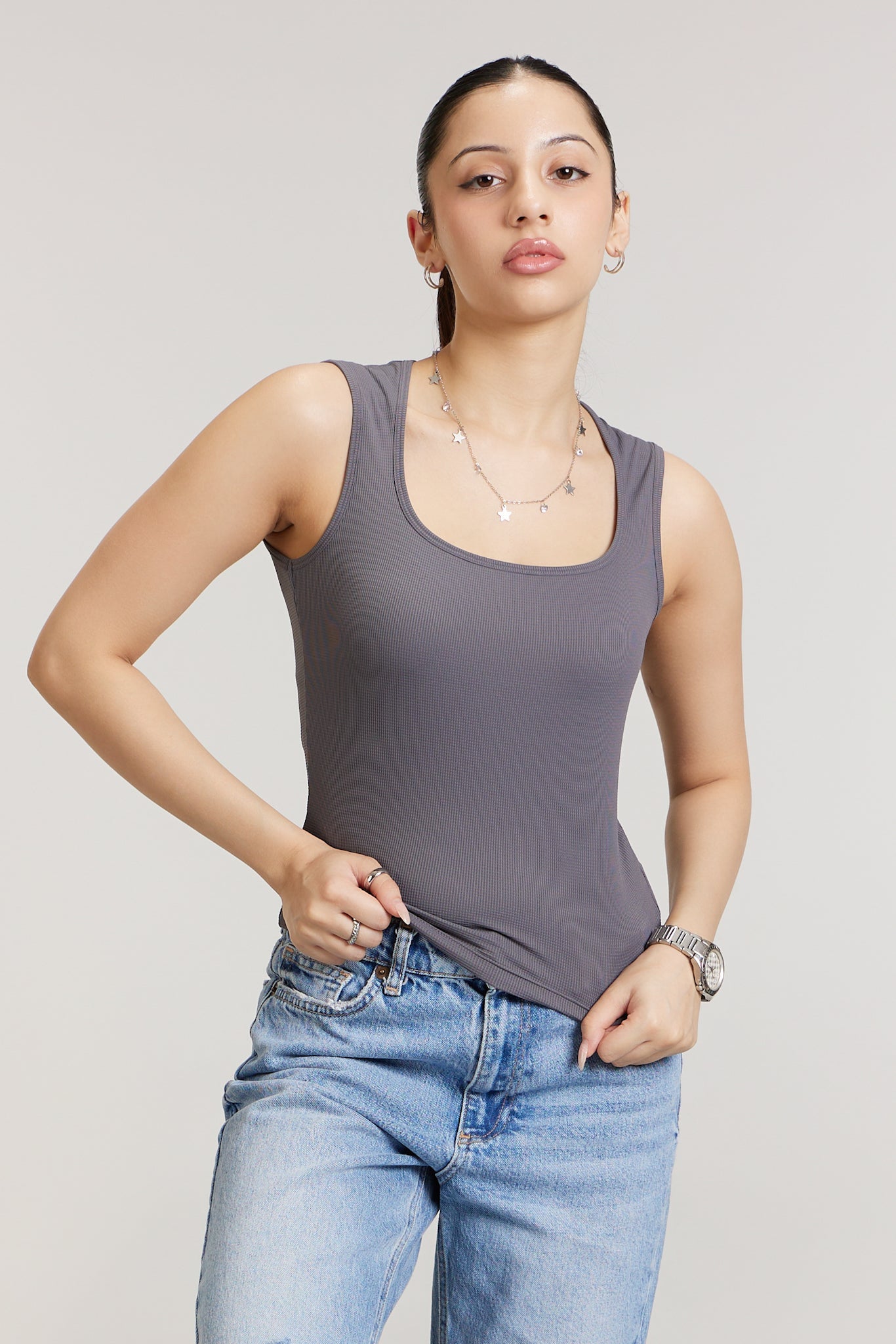 Square Neck Quick - Dry Top in OG Grey - Life & Jam