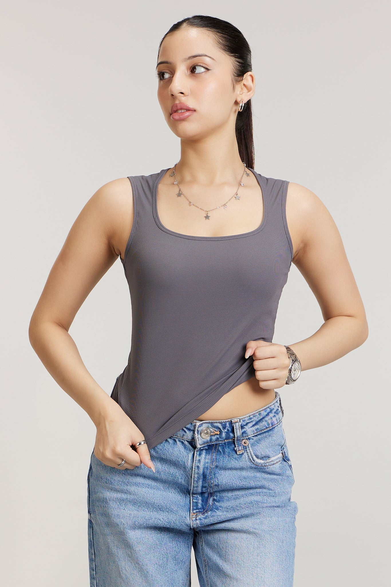 Square Neck Quick - Dry Top in OG Grey - Life & Jam
