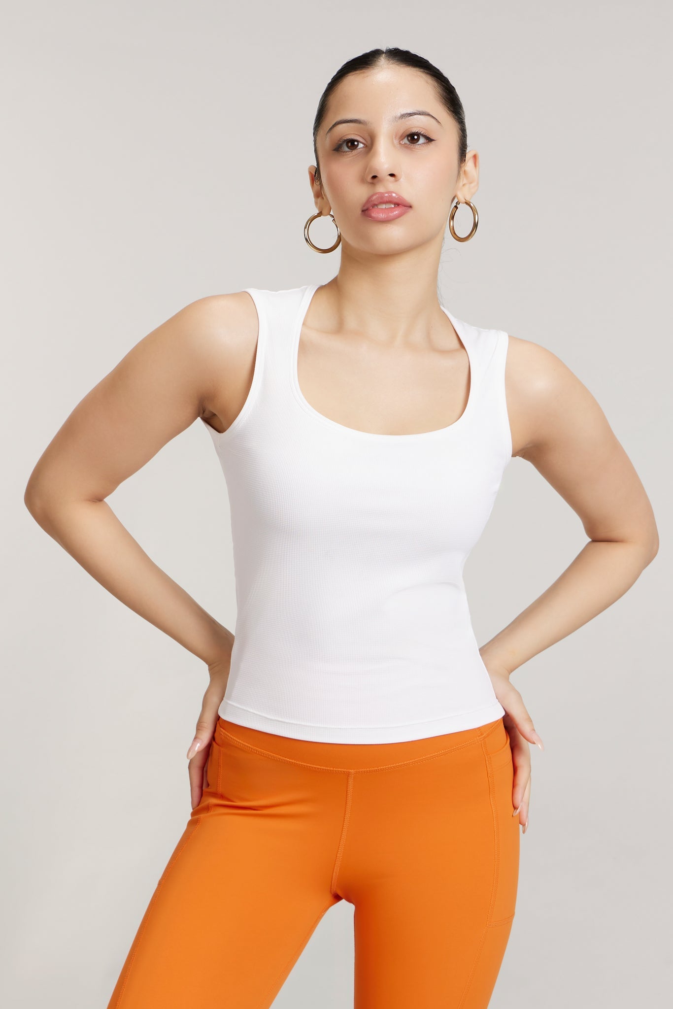 Square Neck Quick - Dry Top in Snow White - Life & Jam