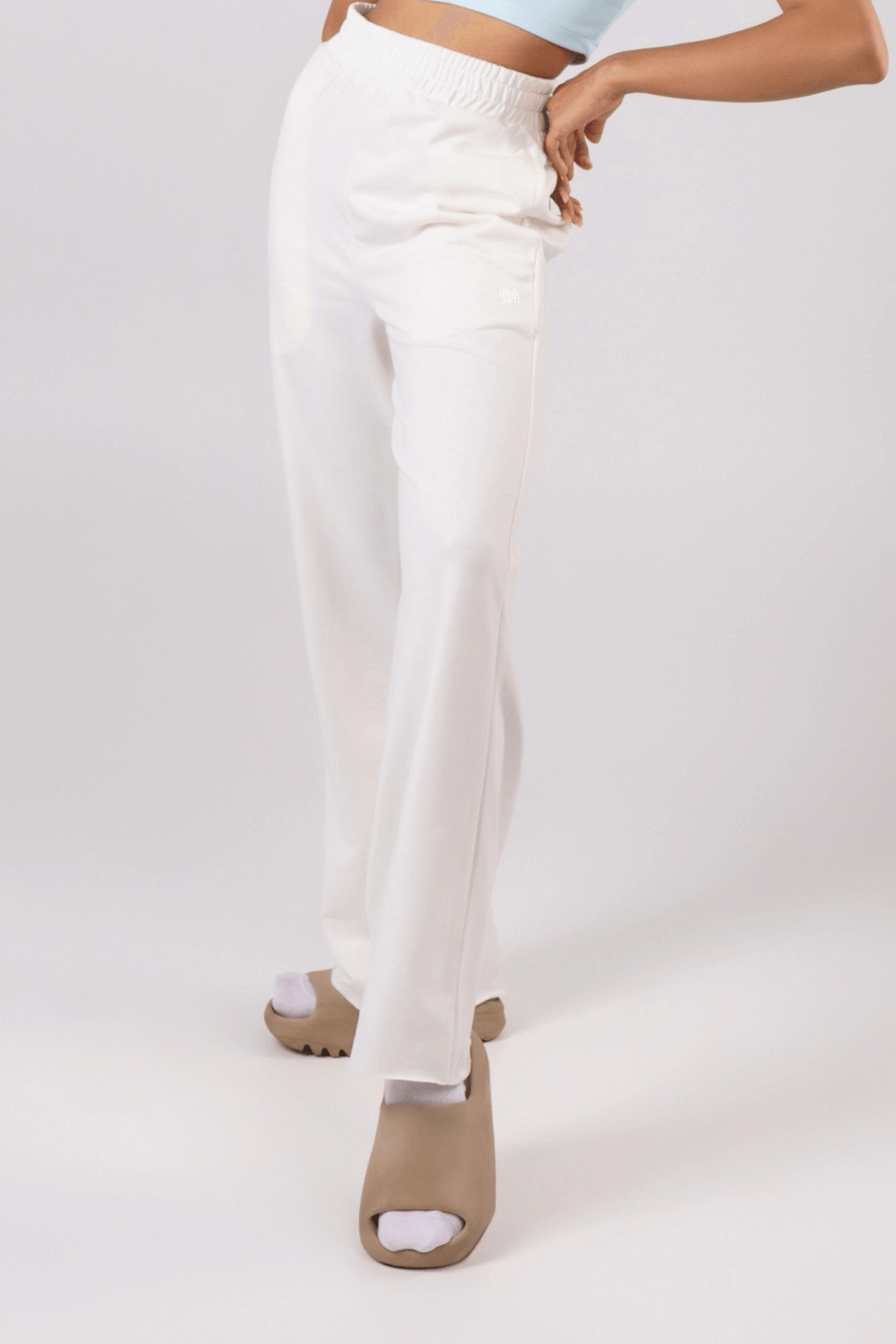 Straight - fit Everyday Lounge Pants in Snow White - Life & Jam