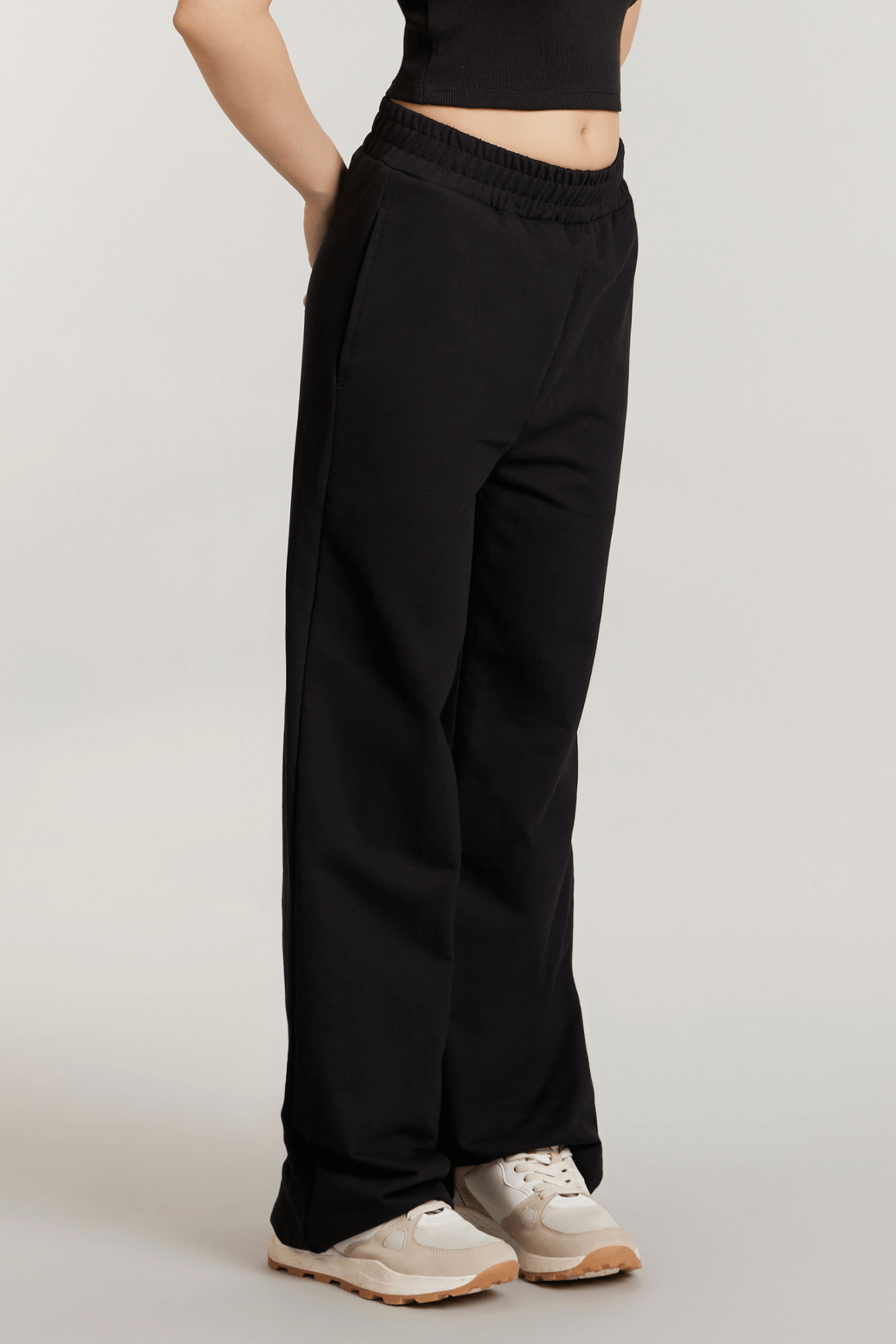 Straight - fit Everyday Lounge Pants in True Black - Life & Jam