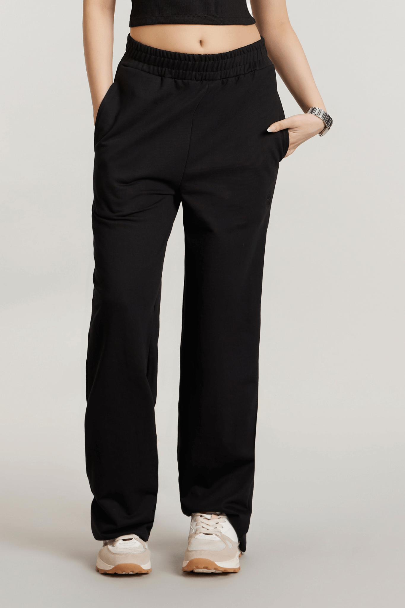 Straight - fit Everyday Lounge Pants in True Black - Life & Jam