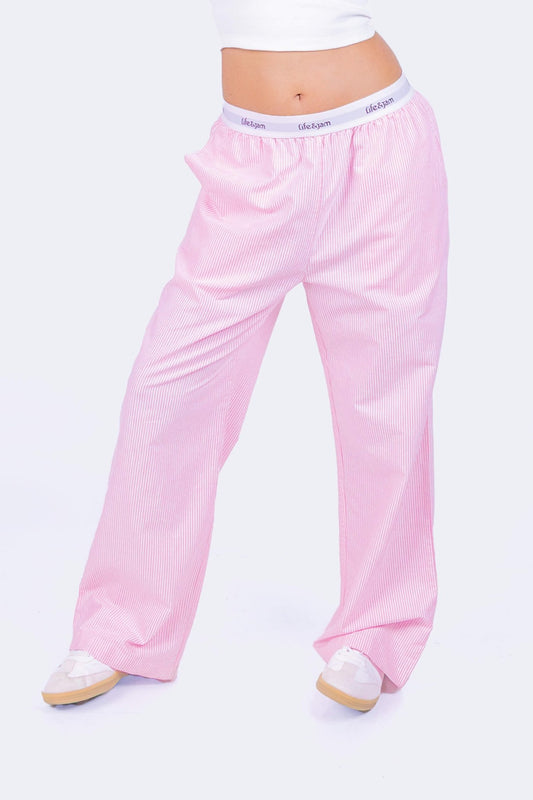 Summer Jam Pants in Strippy Pink - Life & Jam