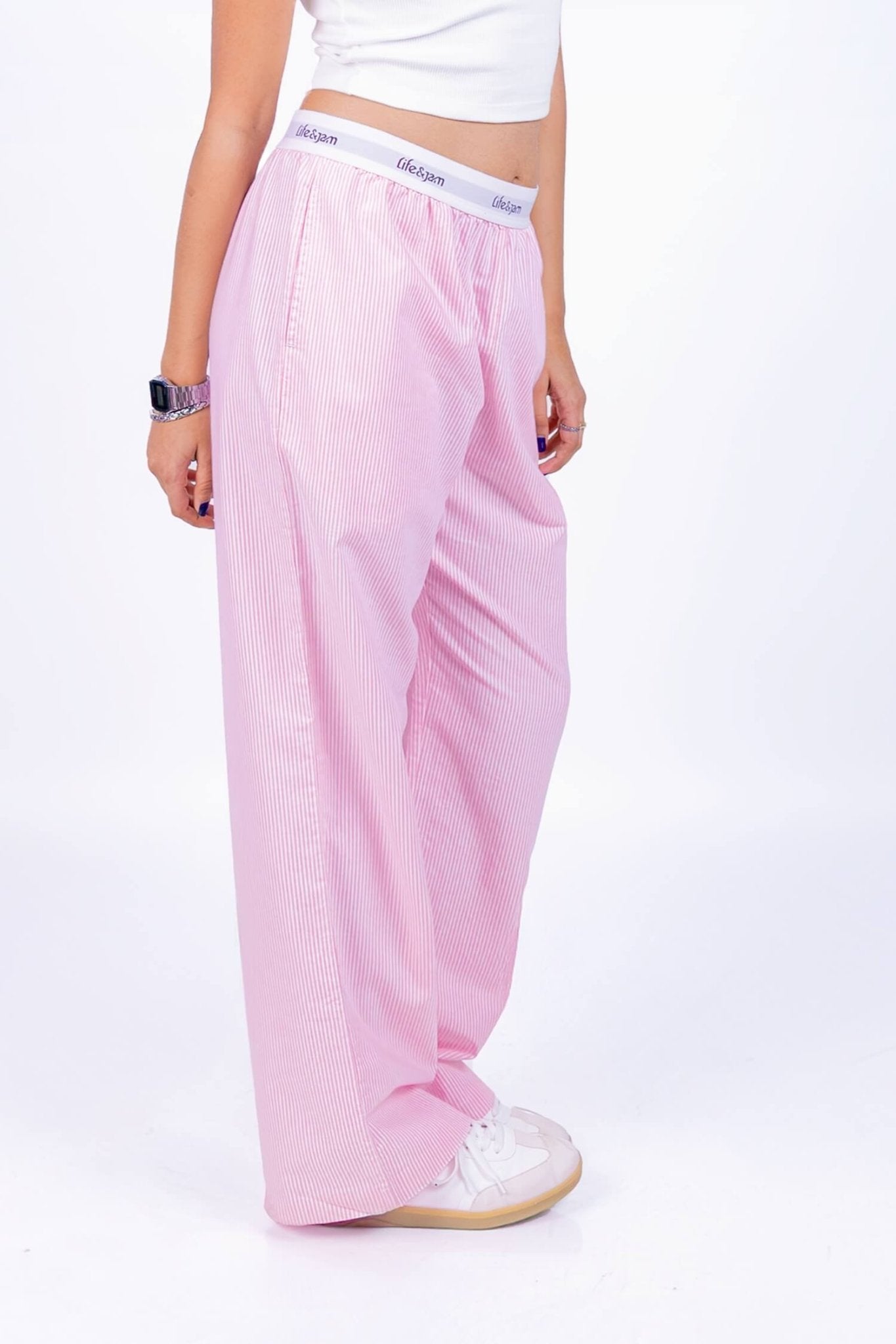 Summer Jam Pants in Strippy Pink - Life & Jam
