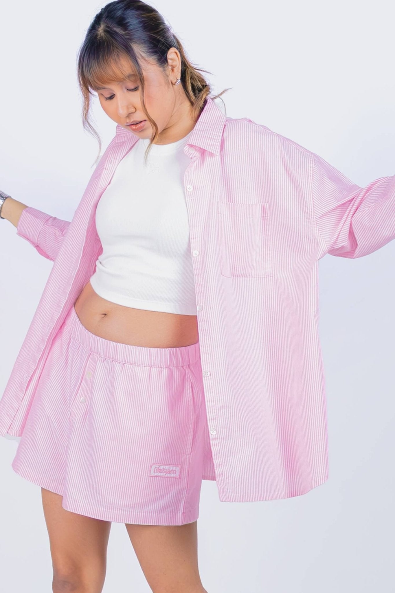 Summer Jam Shirt in Strippy Pink - Life & Jam