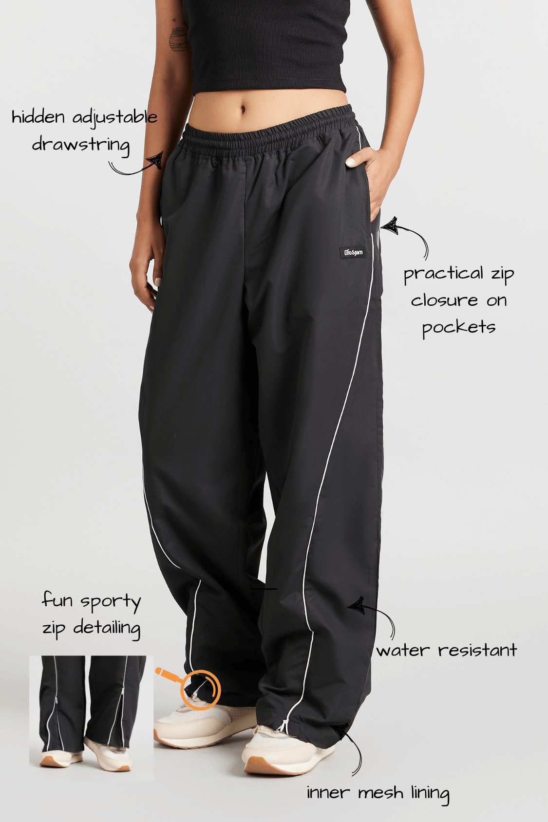 Take A Hike Pants in True Black - Life & Jam