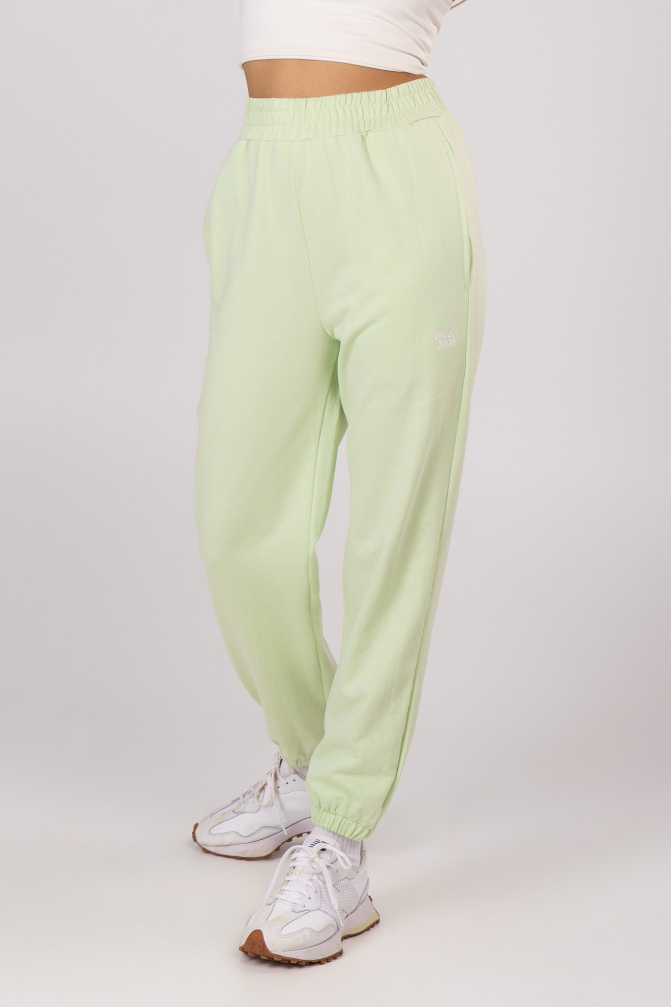 Buy High Waist Comfy Joggers In Bouncy Mint Online - Life & Jam