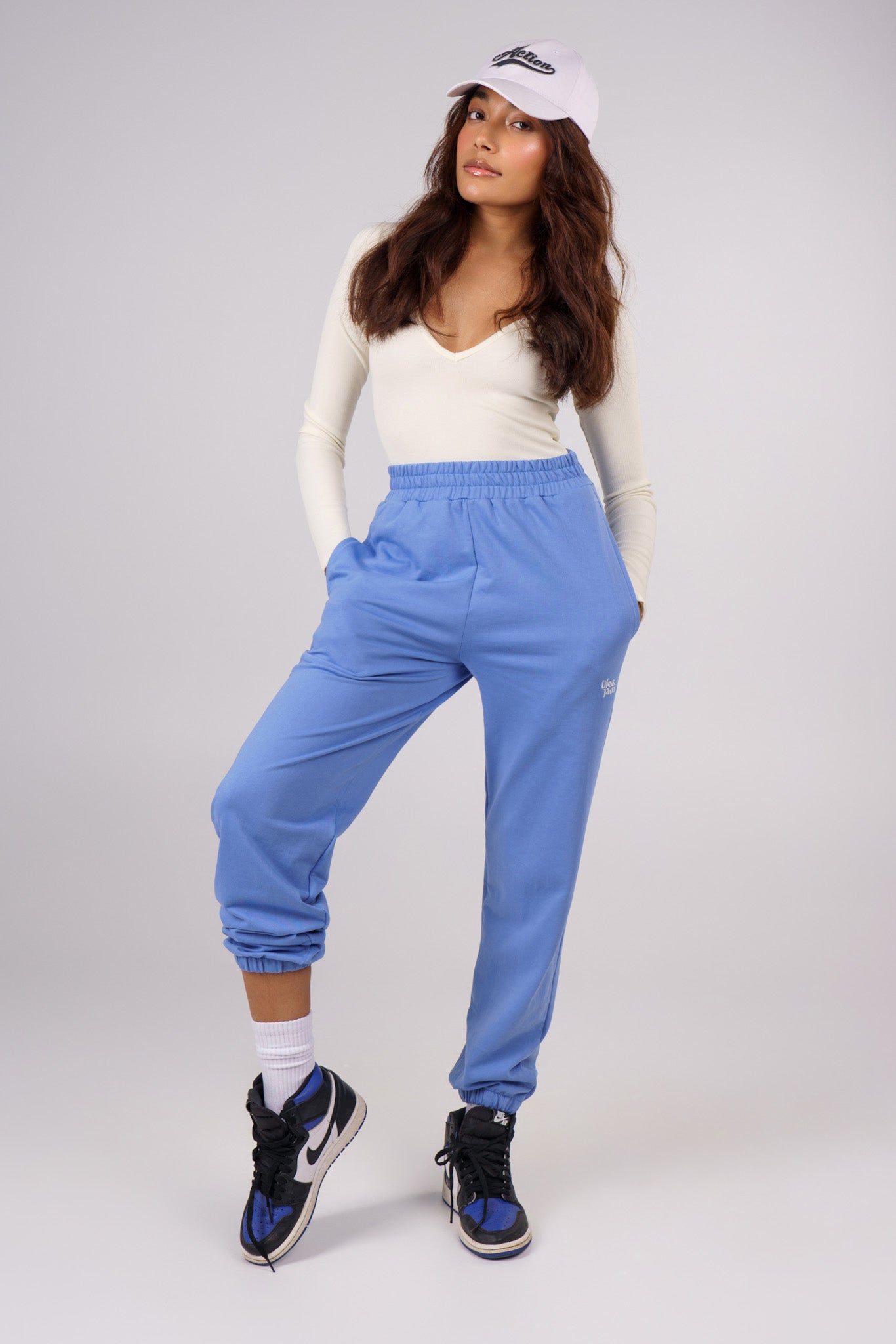 Buy High Waist Always Comfy Joggers In Bubble Blue Online - Life & Jam