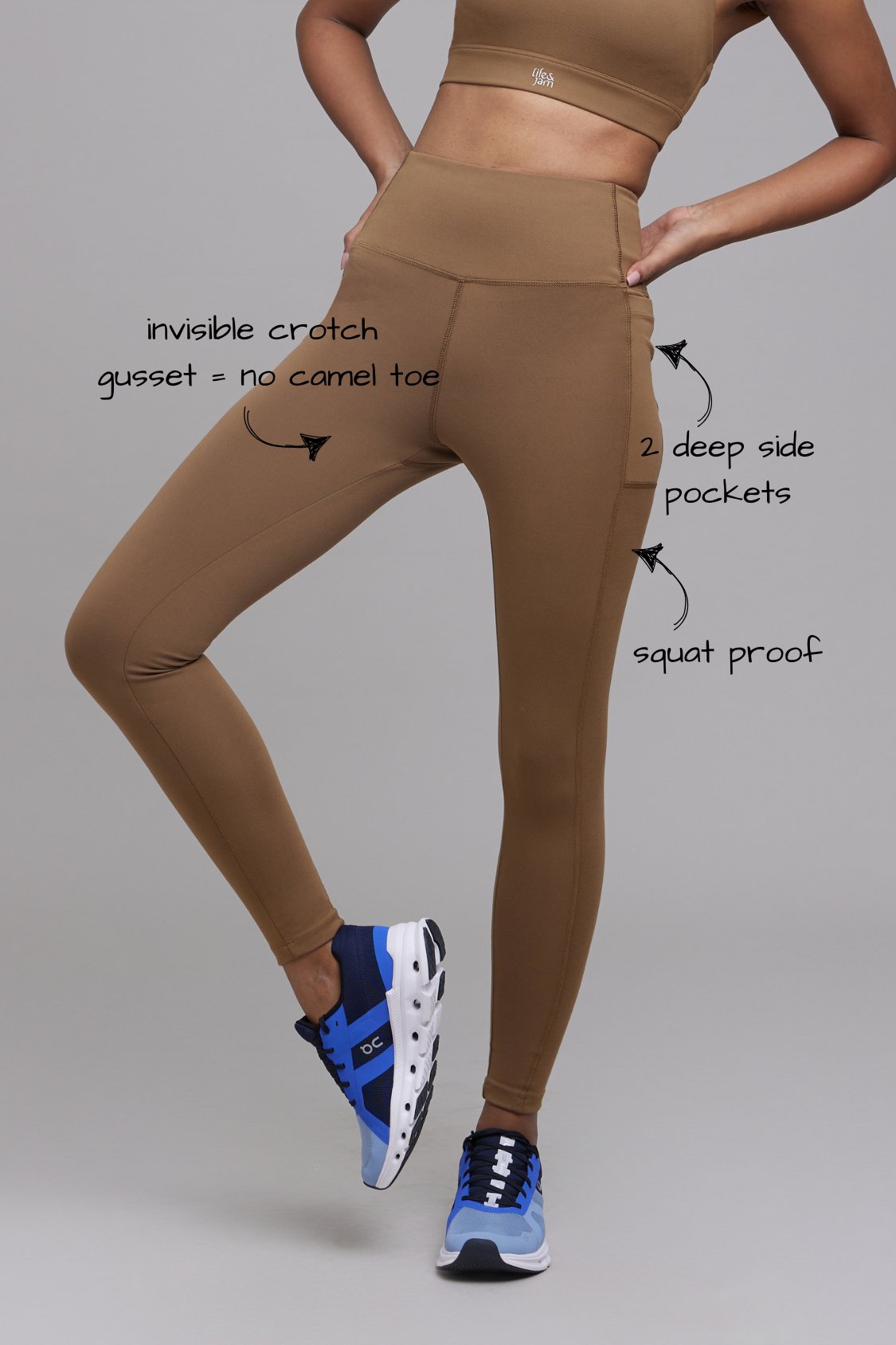 Dawn to Dusk Leggings in Mountain Tan - Life & Jam