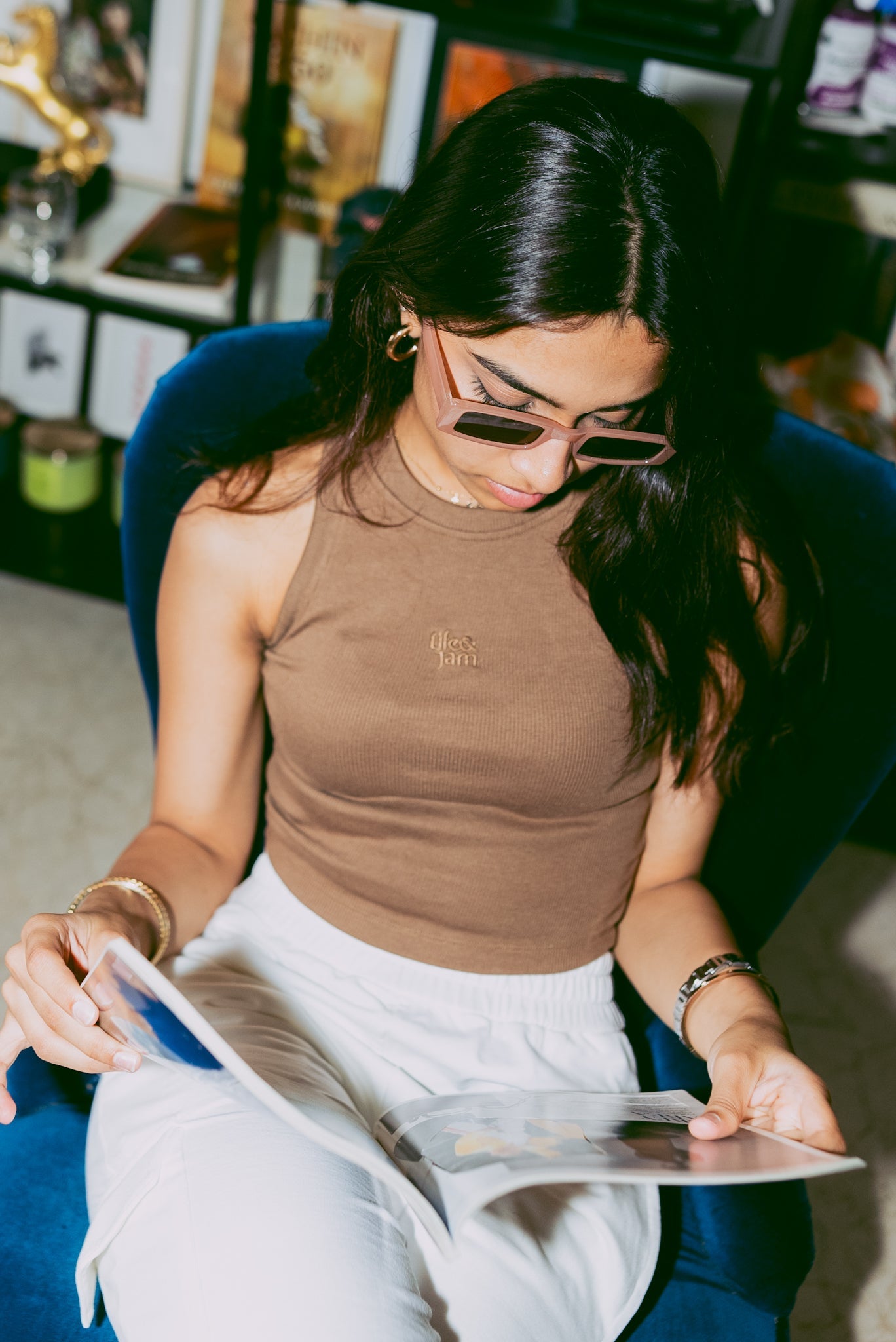 Free Spirit Ribbed Tank In Mountain Tan - Life & Jam
