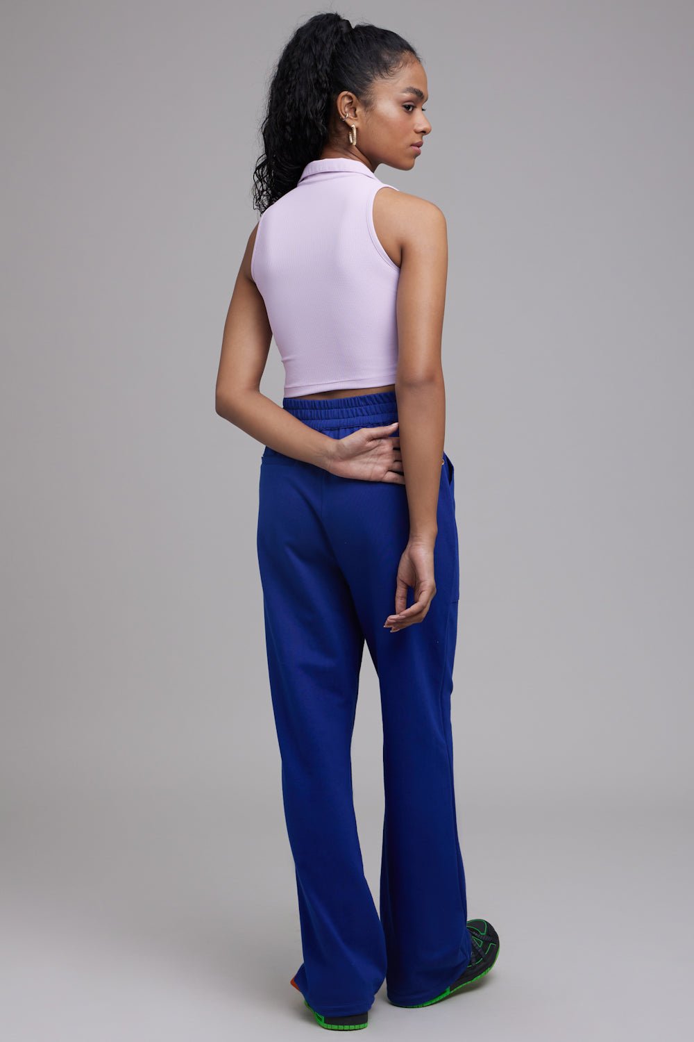 Waffle Sleeveless Crop Top in Lazy Lilac - Life & Jam