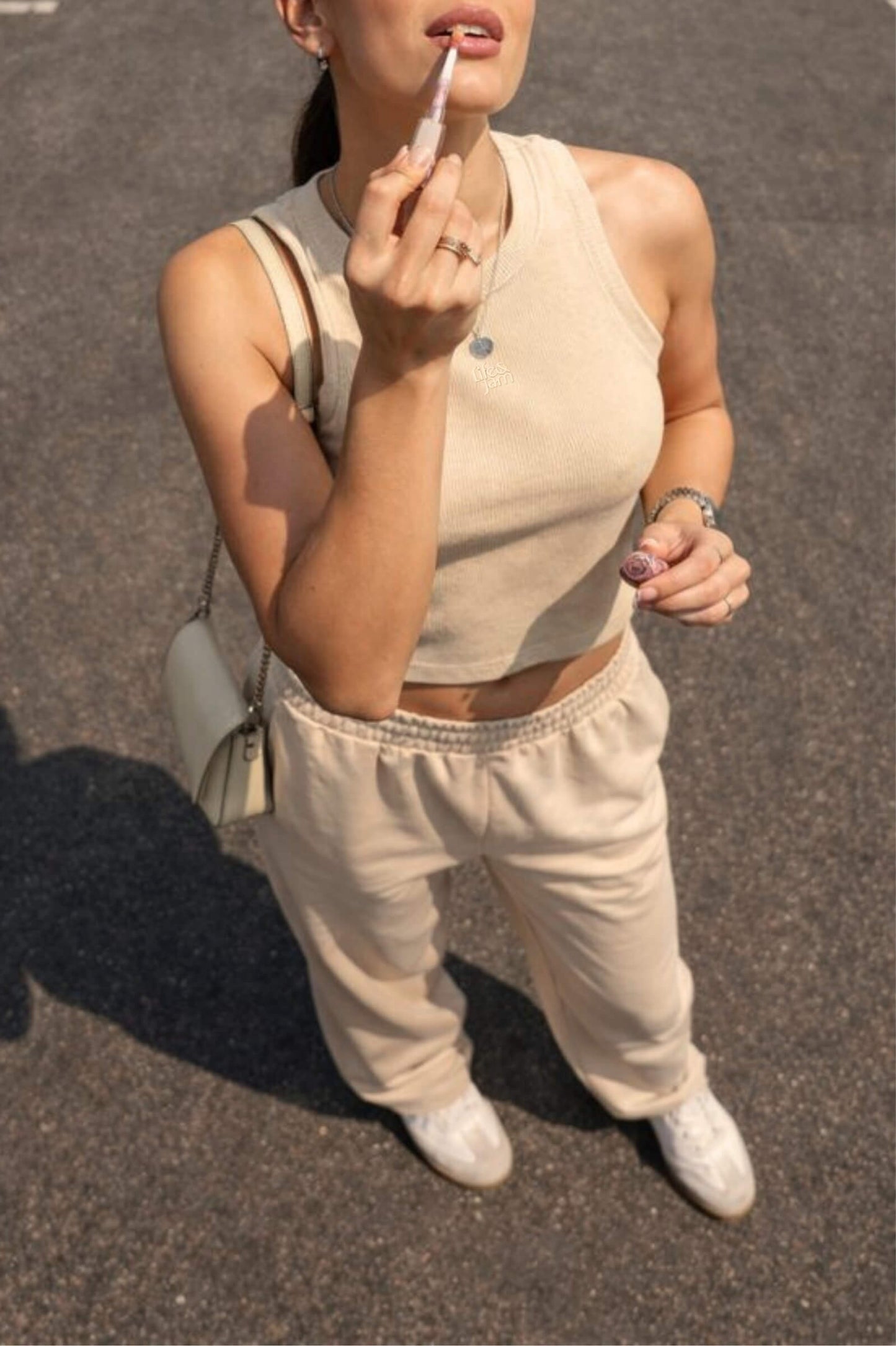 Free Spirit Ribbed Tank In Marshmallow