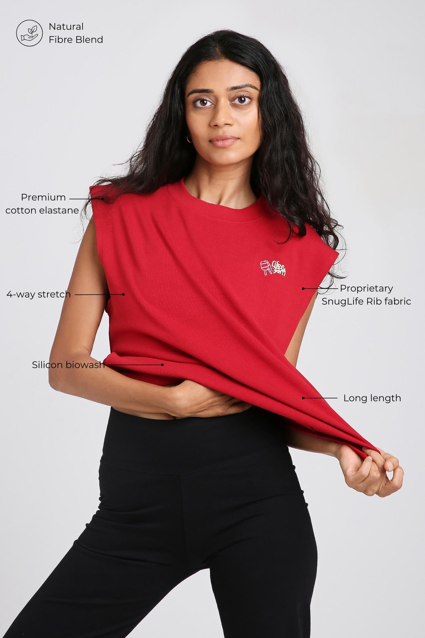 Pickleball Box Tank in Cherry Red